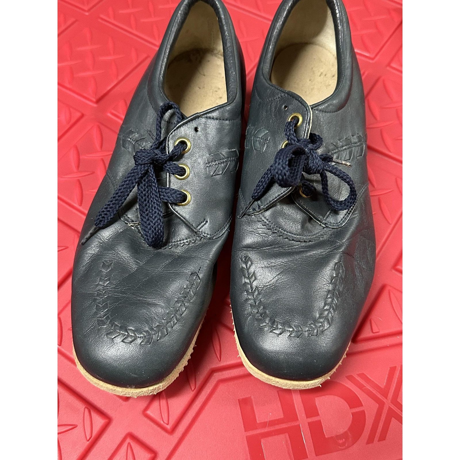 Vintage Vintage leather Shoes 7.5 C Blue Vibram Lace Up Casual Size US 8.5 / IT 38.5 - 2 Thumbnail