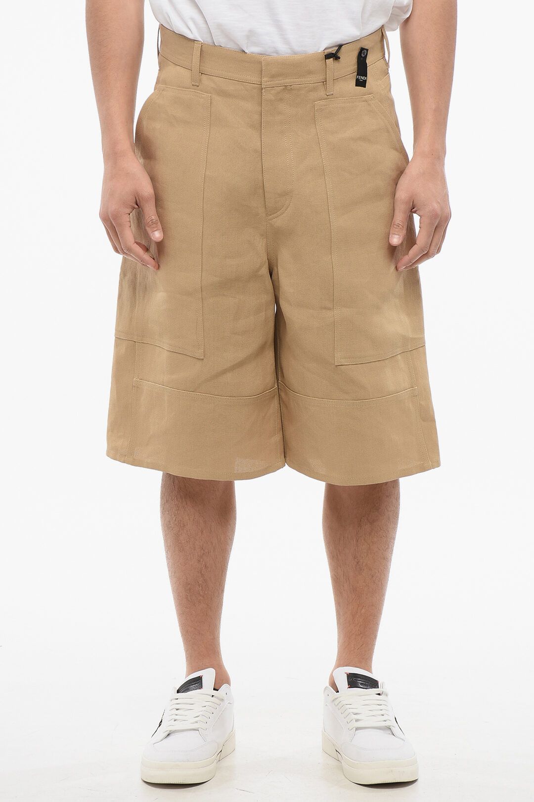 Fendi og1mm0825 Textile Paper Short in Beige Size US 32 / EU 48 - 1 Thumbnail