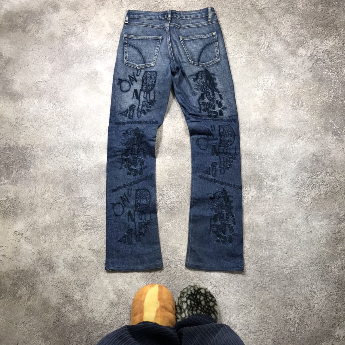 Vintage Vintage Y2K Distressed Baggy Flared Jeans Japanese Grunge 27 Size 27" / US 4 / IT 40 - 3 Thumbnail