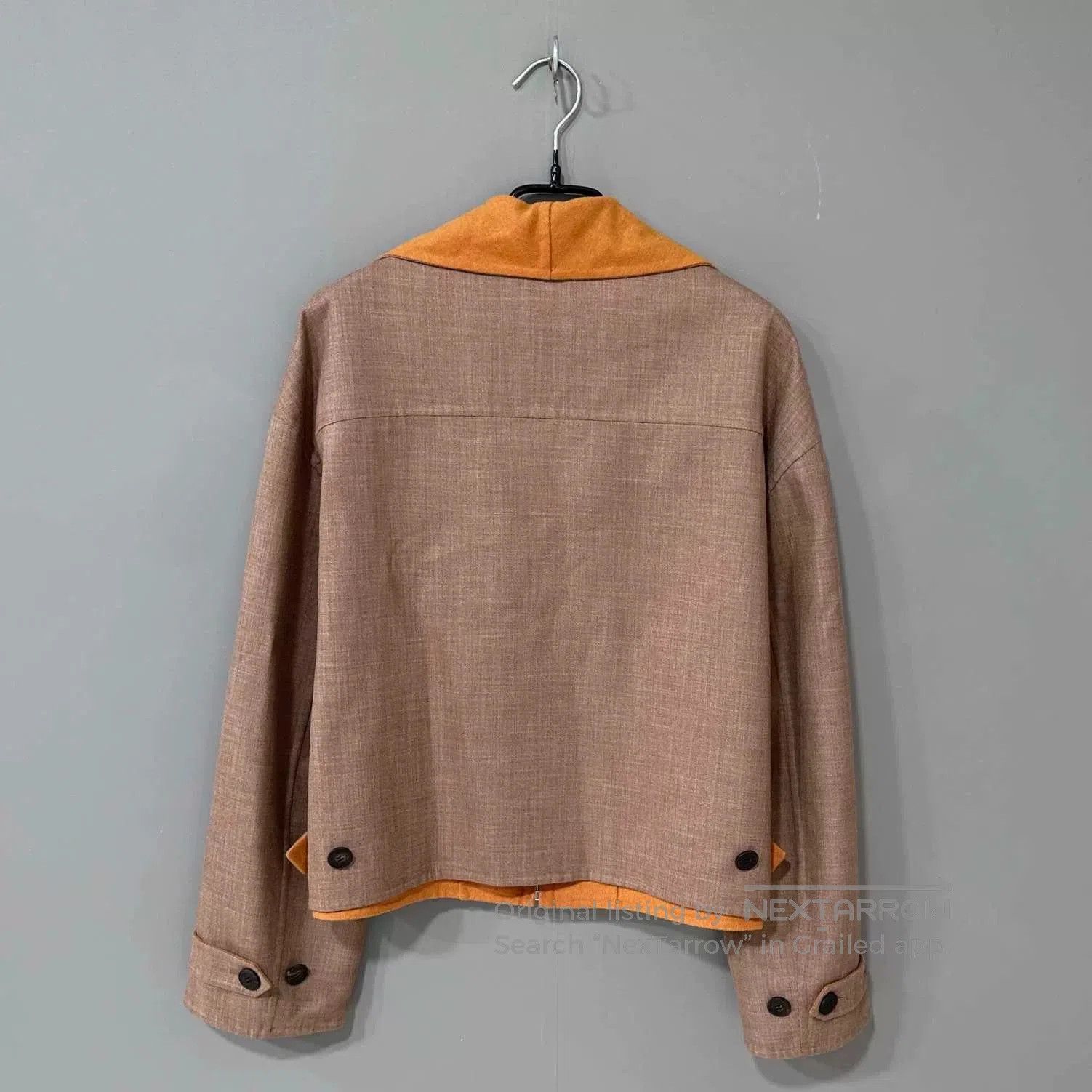 Hermes HERMES Brown Cashmere Zip Jacket. Size US S / EU 44-46 / 1 - 3 Thumbnail
