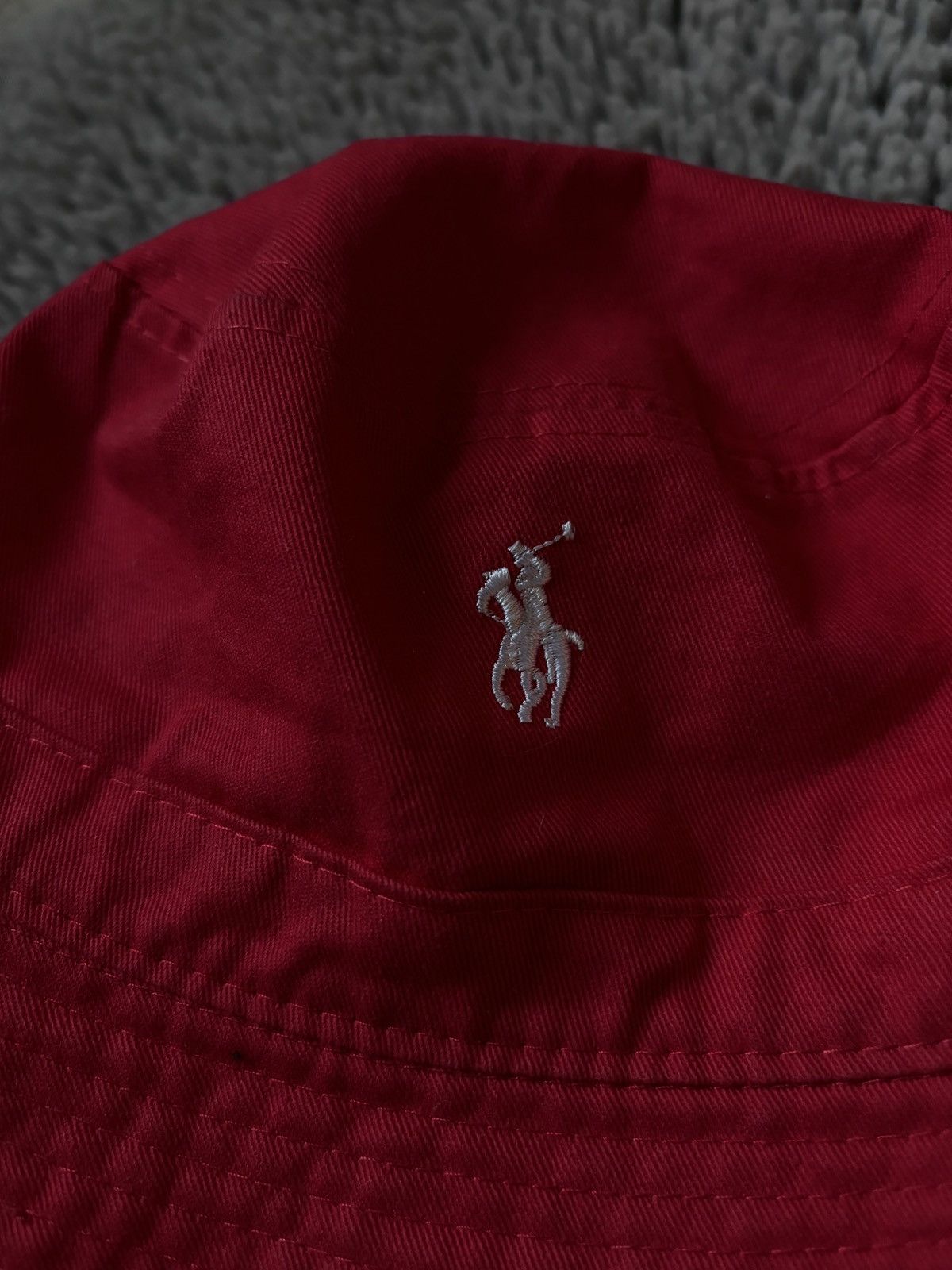 Polo Ralph Lauren × Vintage Polo Ralph Lauren vintage red bucket hat size S Size ONE SIZE - 4 Thumbnail