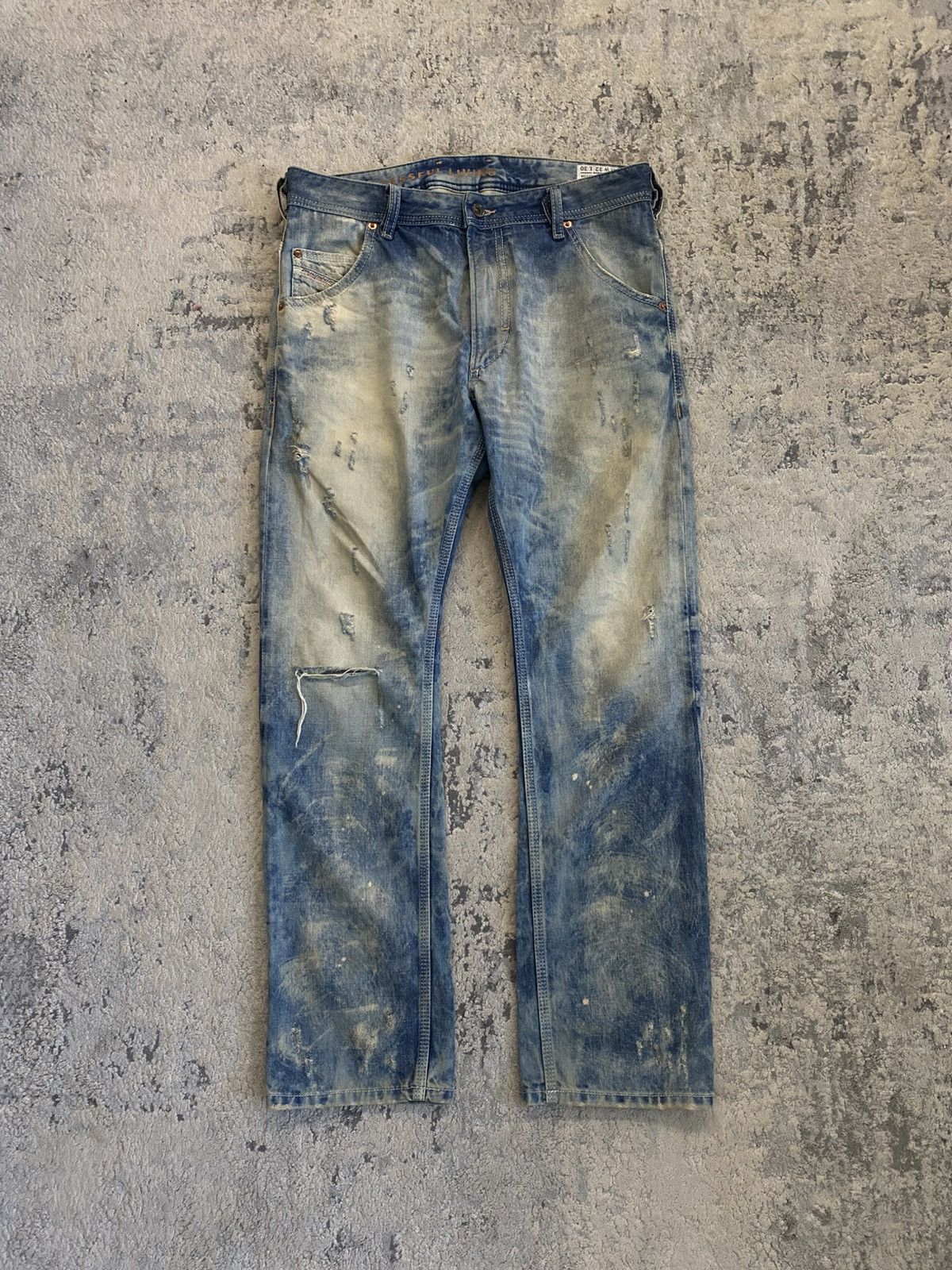 Diesel Diesel Krooley - Mudwash Bleached Jeans Size US 32 / EU 48 - 1 Thumbnail