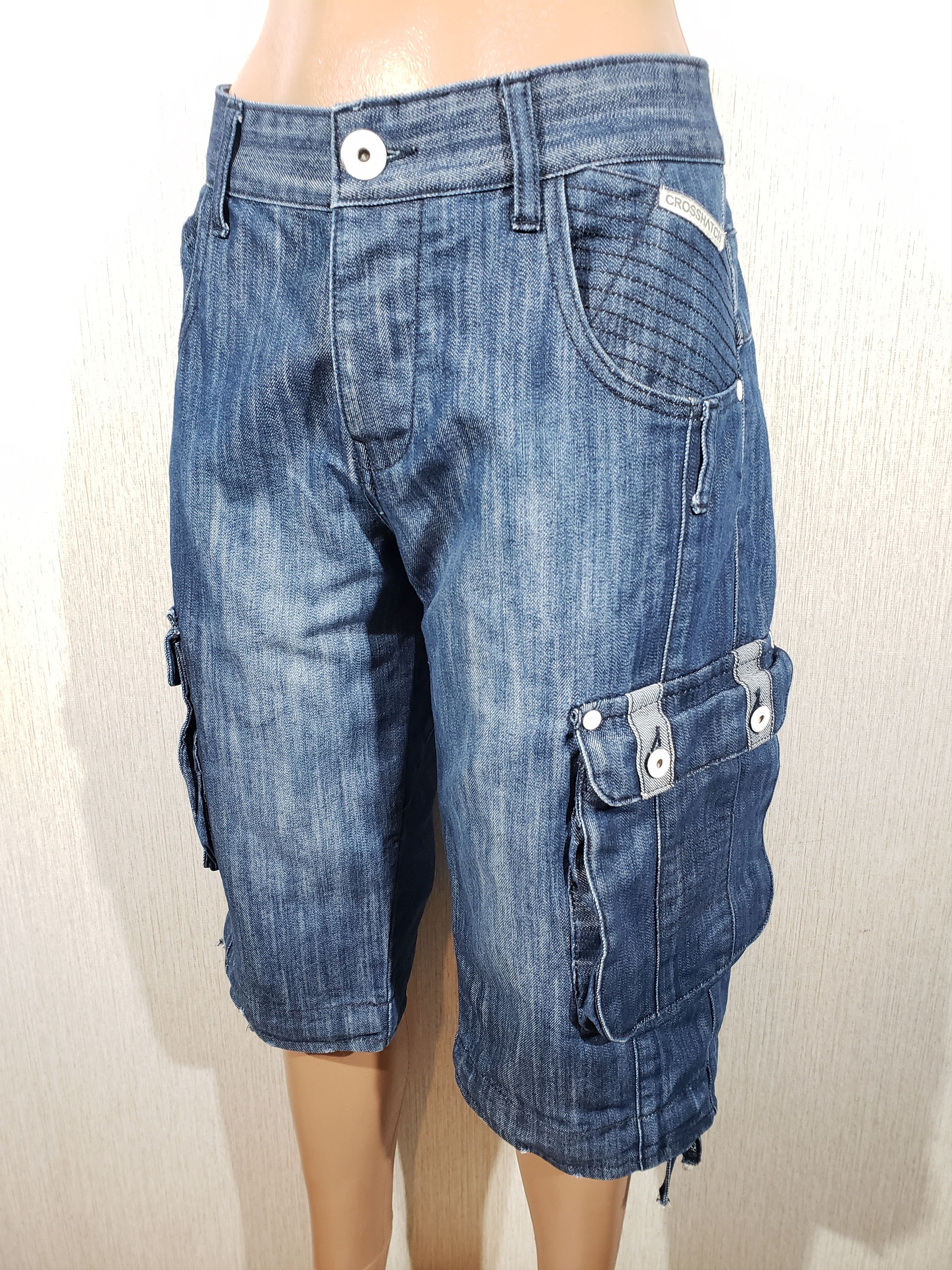 Designer × Jean Men's blue denim shorts with pockets. Size US 36 / EU 52 - 1 Thumbnail