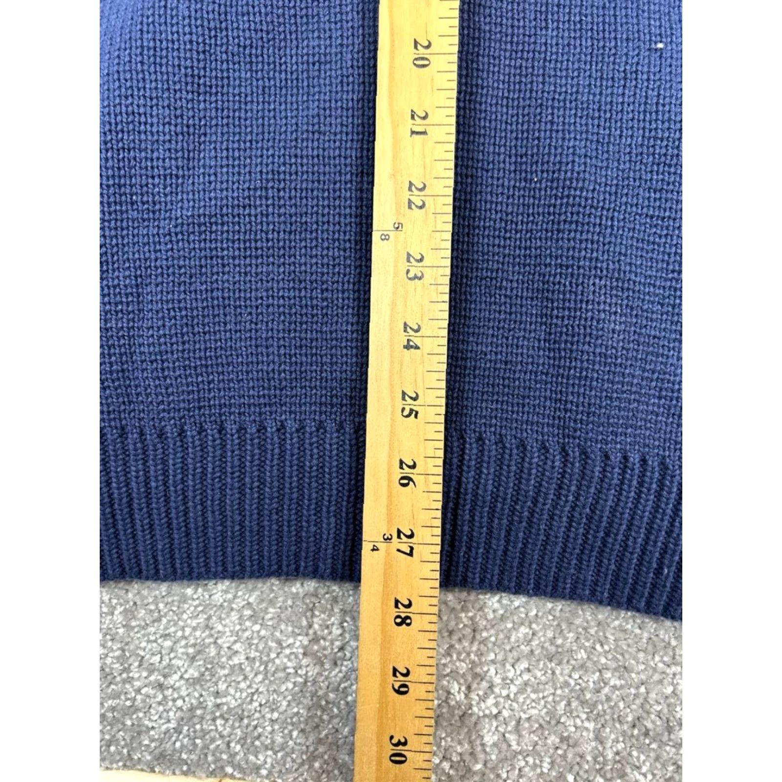 Bonobos Bonobos Mens Small Cardigan Sweater Blue Wool Knit Button Mock Neck Collared Regular Fit Size US S / EU 44-46 / 1 - 8 Thumbnail
