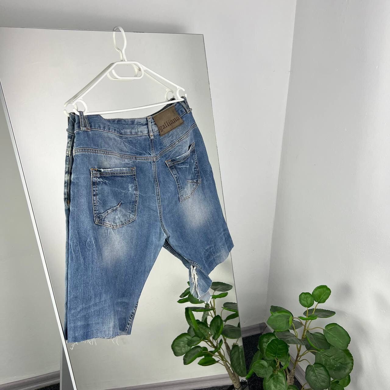 John Galliano Galliano Denim Shorts Y2k Jeans Distressed Baggy Size US 34 / EU 50 - 7 Thumbnail