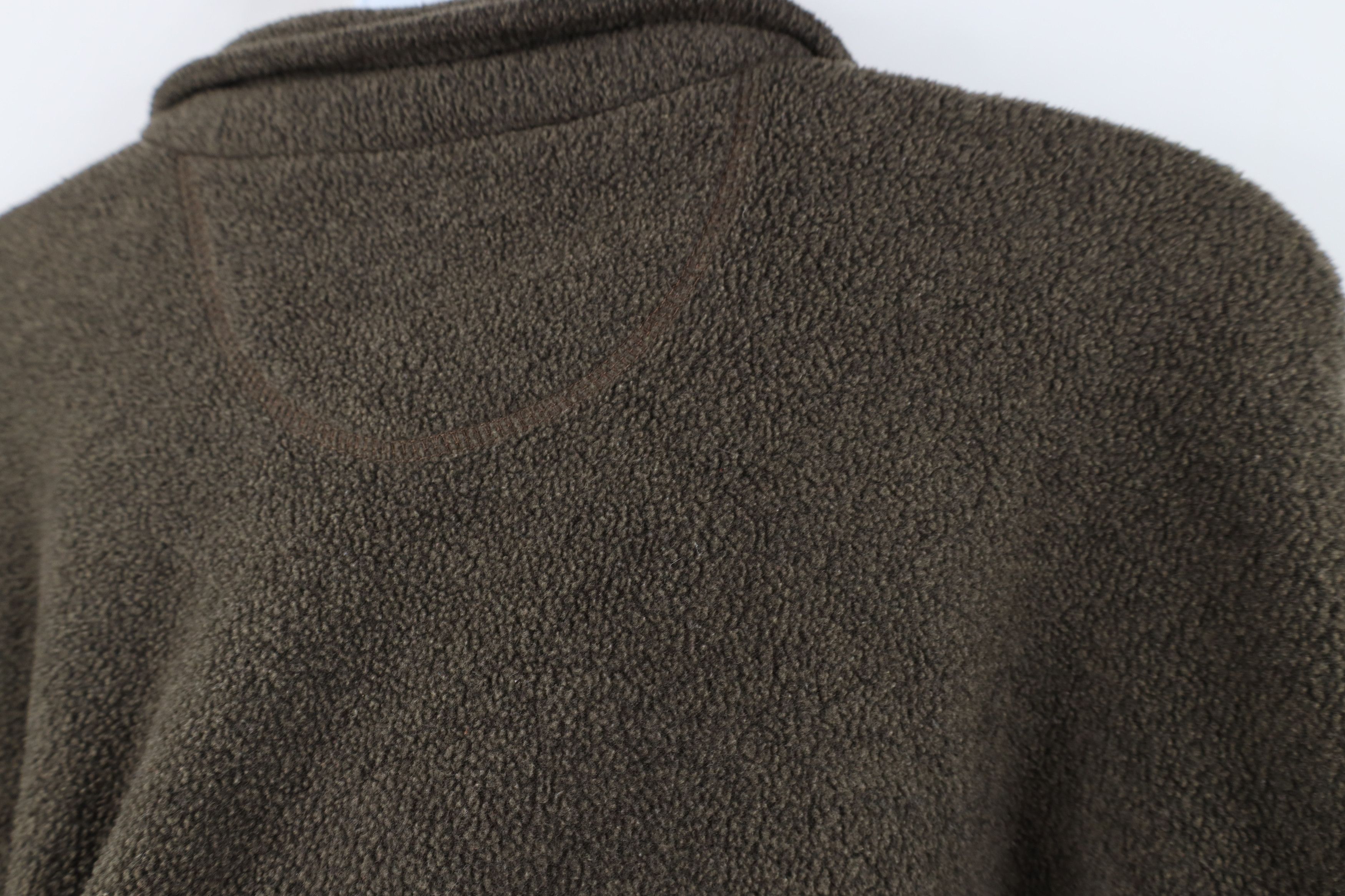 Eddie Bauer Vintage 90s Eddie Bauer Collared Fleece Button Shirt Brown Size XL / US 12-14 / IT 48-50 - 10 Thumbnail