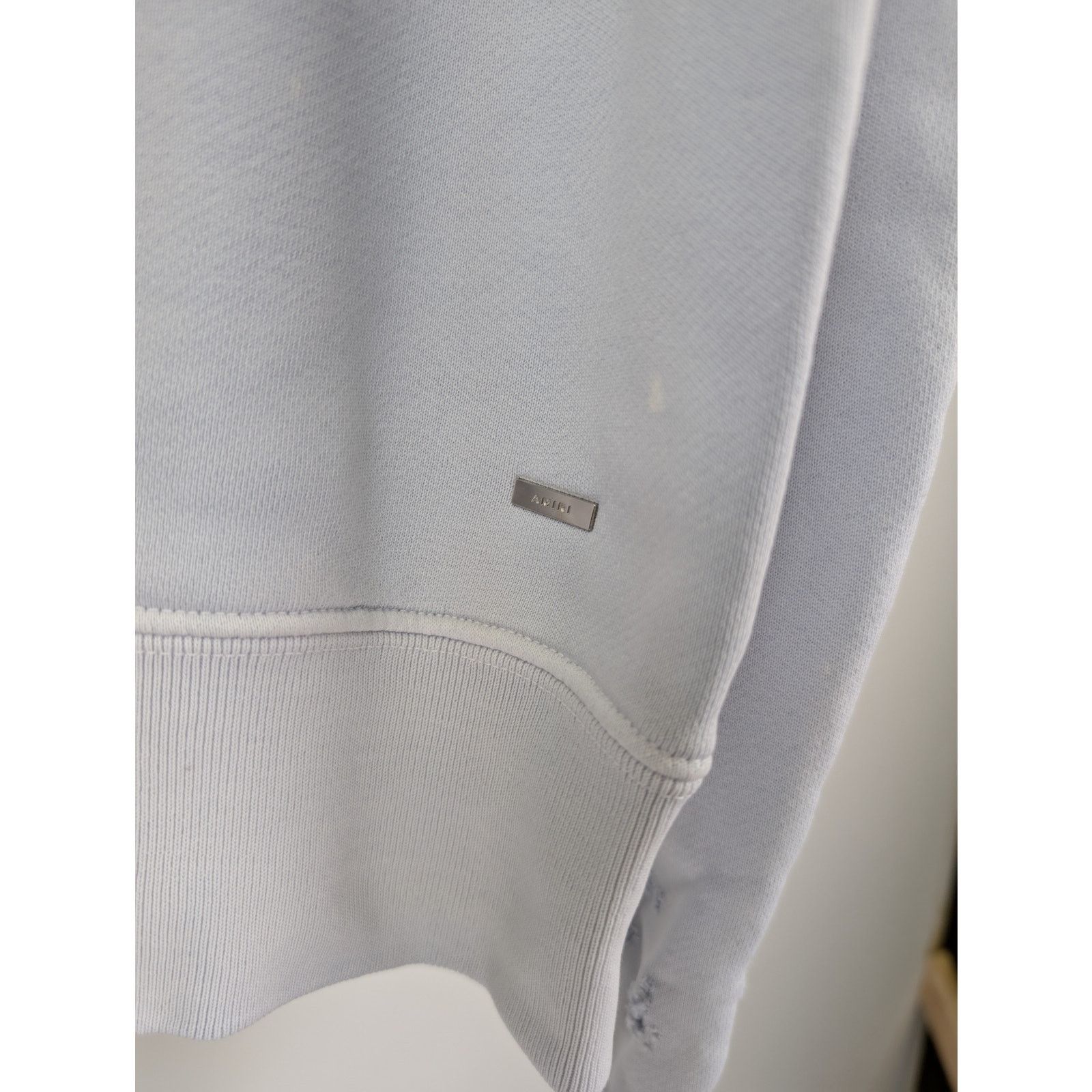 Amiri o1rshd1 Washed MA Shot Hoodie Zipper in Grey Dawn Size US M / EU 48-50 / 2 - 15 Thumbnail