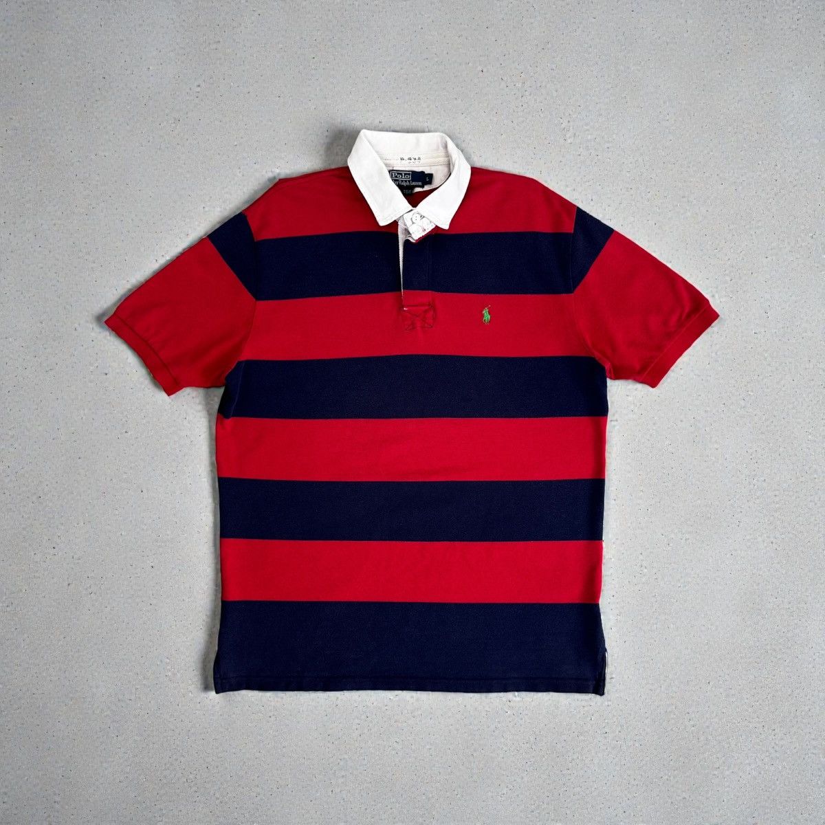 Polo Ralph Lauren Vintage Polo Ralph Lauren Striped Men Polo Shirt Size L Size US L / EU 52-54 / 3 - 1 Thumbnail