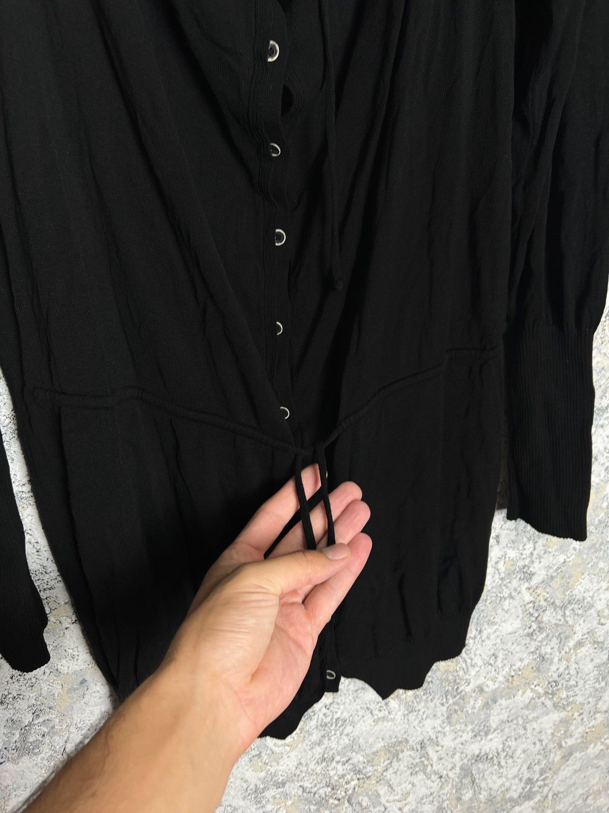 Annette Gortz Annette Gortz Women’s Button Black Designer Cardigan Size L Size L / US 10 / IT 46 - 4 Thumbnail