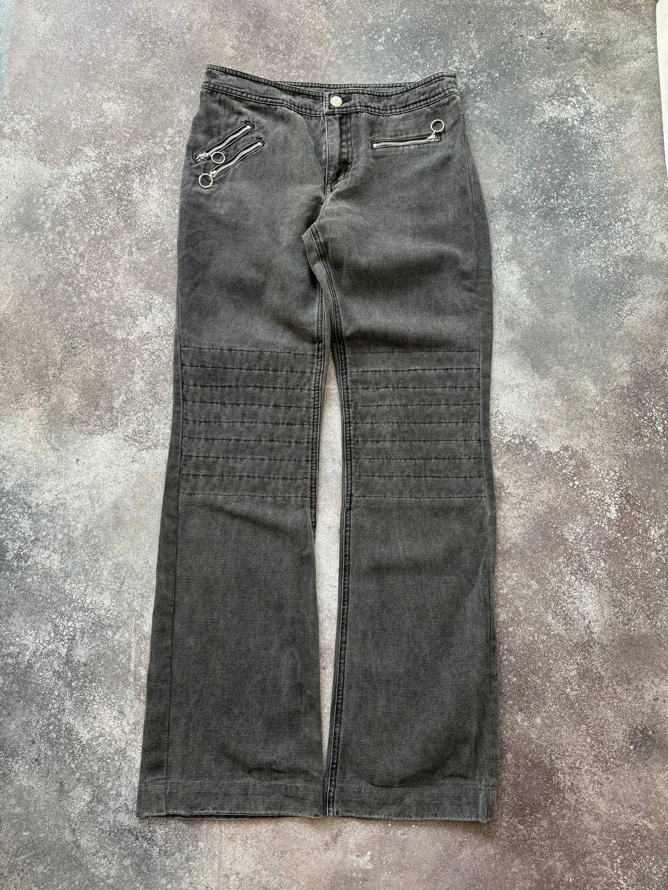 Hysteric Glamour × Japanese Brand × Vintage Amazing Zip Details Flared Washed Jeans Size 27" / US 4 / IT 40 - 1 Thumbnail