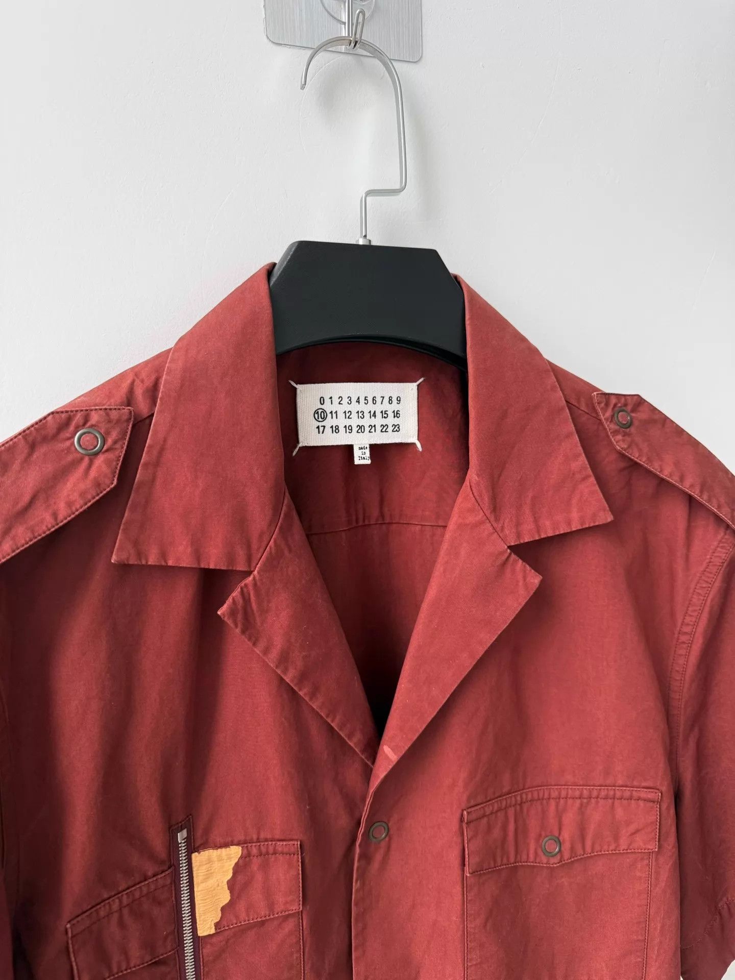 Maison Margiela Maison Margiela S/S16 Cuban Collar Zipper Shirt Dirty 48 Size US M / EU 48-50 / 2 - 4 Thumbnail