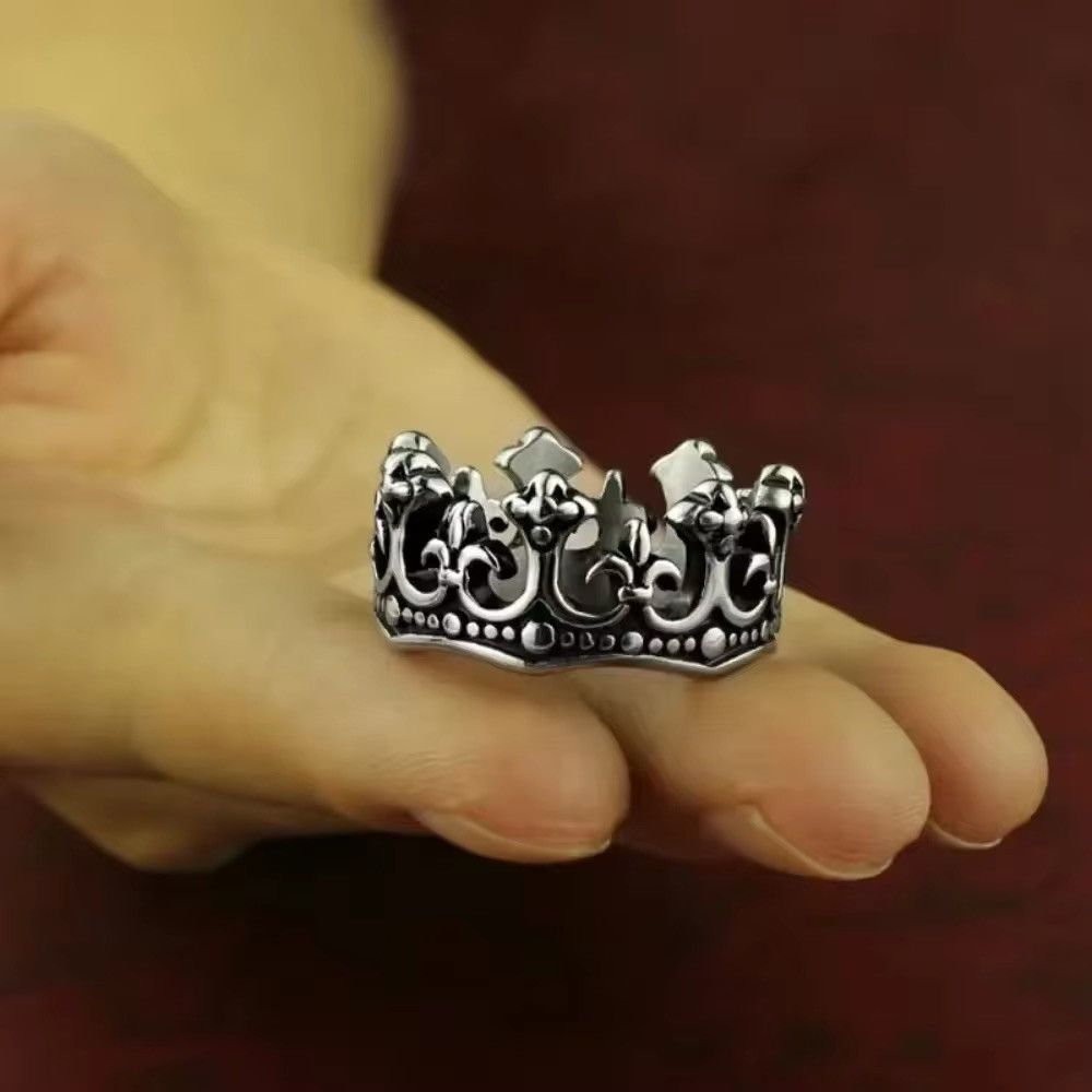 Jewelry × Vintage Retro Crown King Ring Size ONE SIZE - 4 Thumbnail