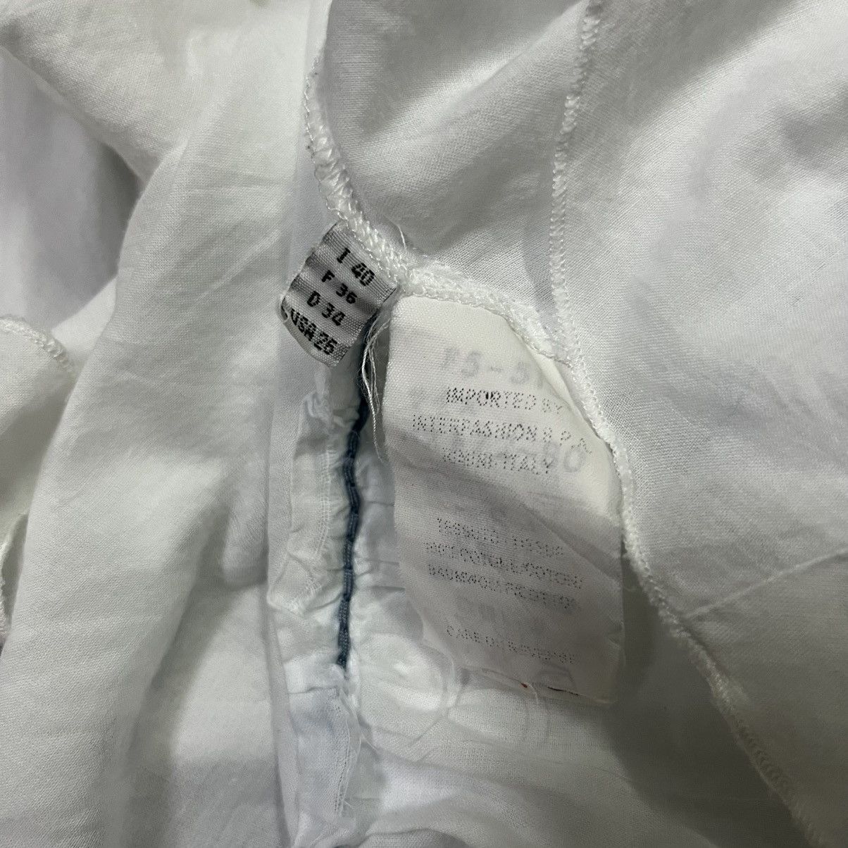 Marithe + Francois Girbaud a24 Marithe Francois Girbaud white rufft blouse Size XS / US 0-2 / IT 36-38 - 11 Thumbnail