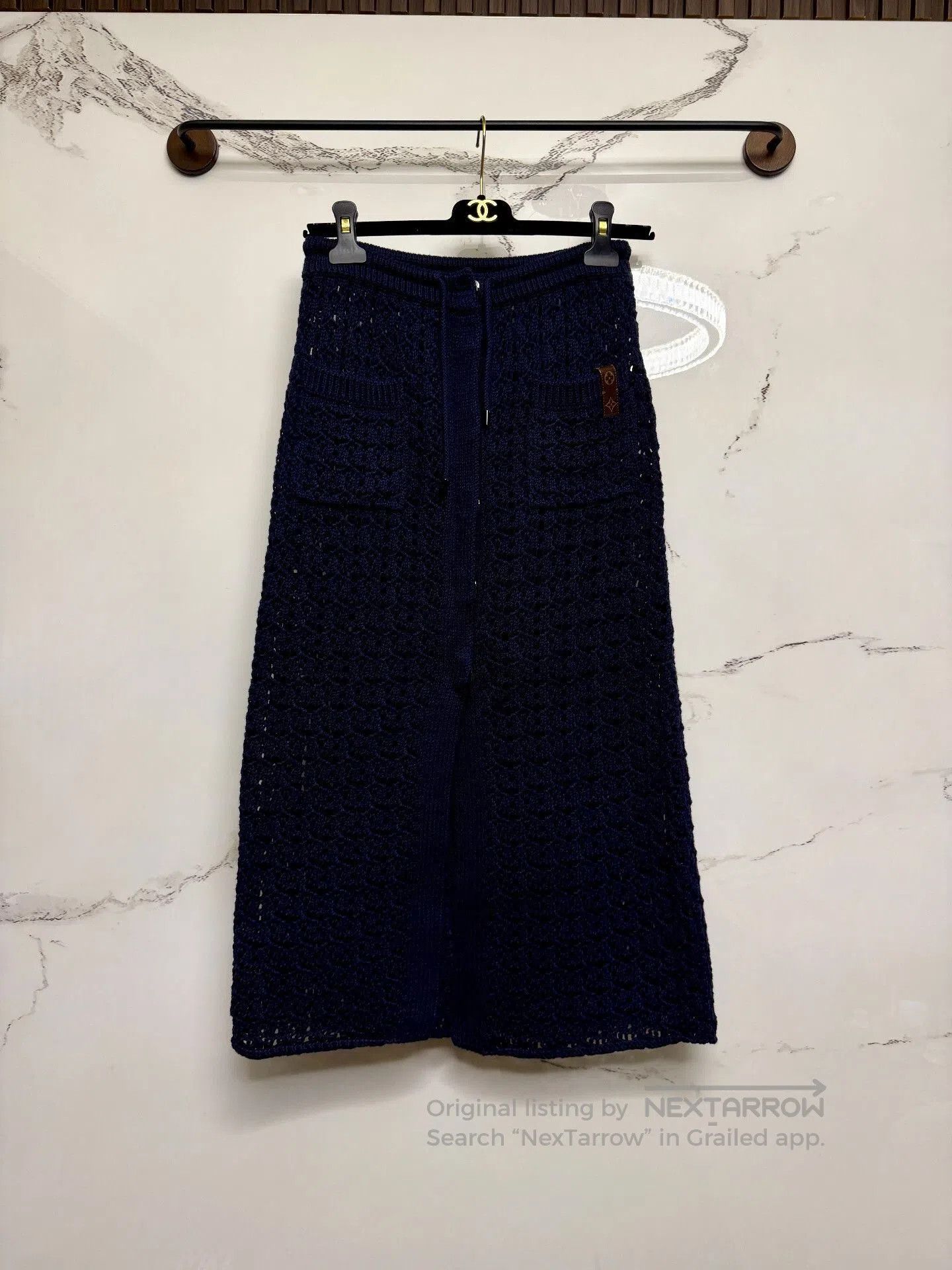 LVXWA Wool and Leather Label Skirt. Size 22" - 1 Thumbnail