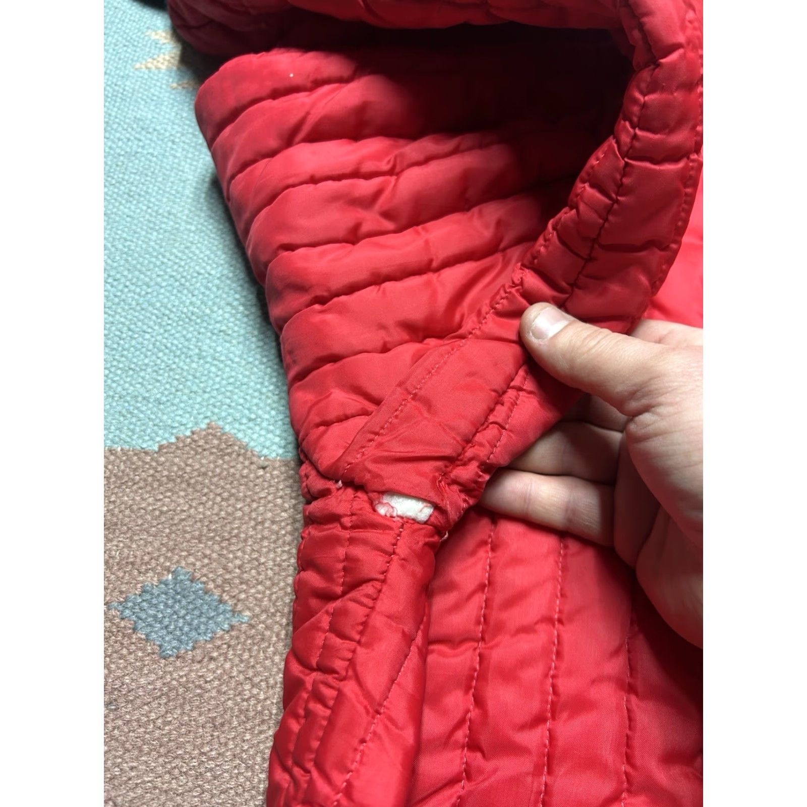Vintage VINTAGE 60s quilted bomber jacket waffle knit thermal lined zip red men’s large Flight Jacket Mens Regular L Red Quilted Bomber / 60s Vintage Flight Size US L / EU 52-54 / 3 - 3 Thumbnail
