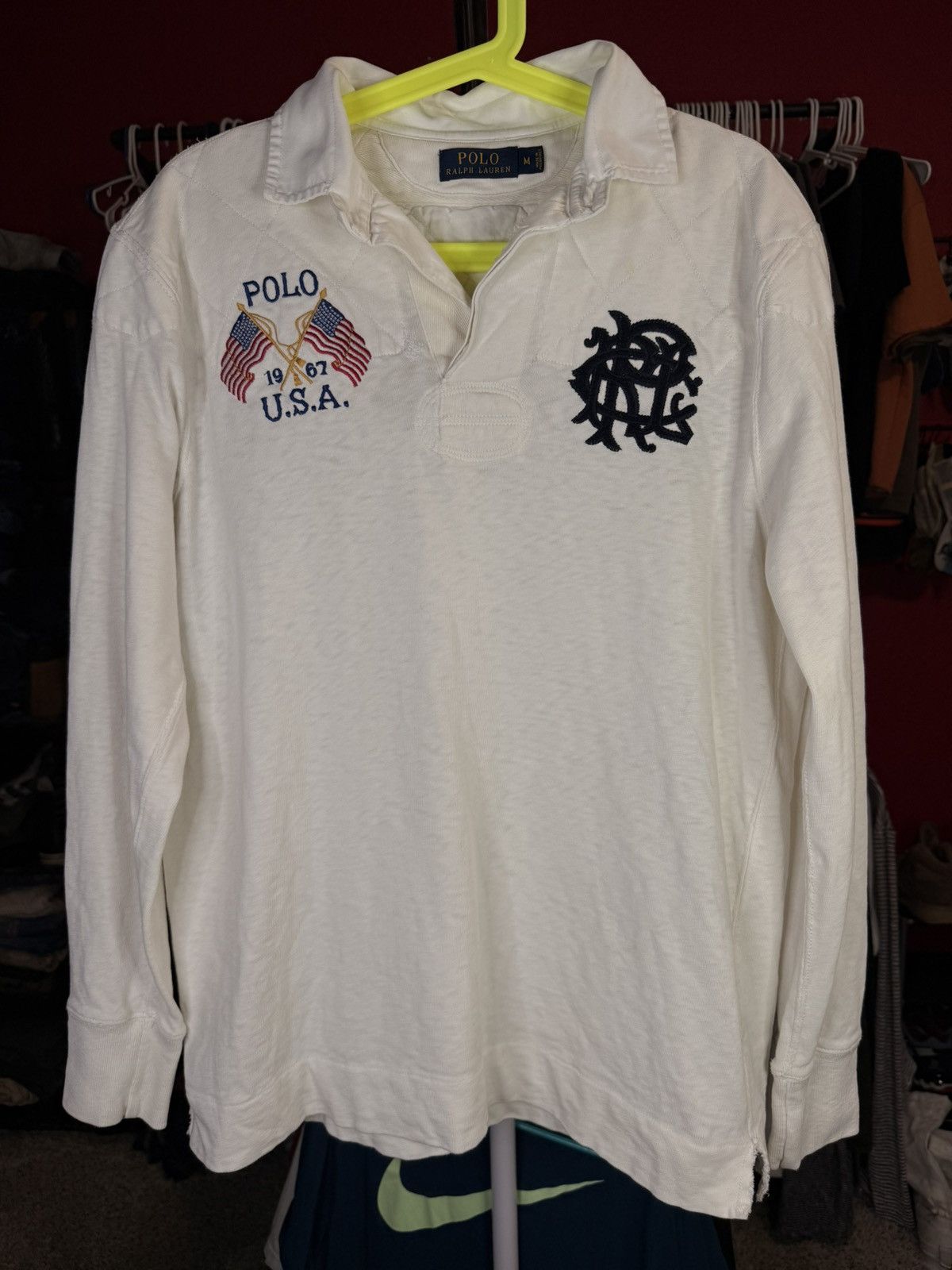 Polo Ralph Lauren Vintage Polo Ralph Lauren Rugby Long Sleeve Size US L / EU 52-54 / 3 - 1 Thumbnail