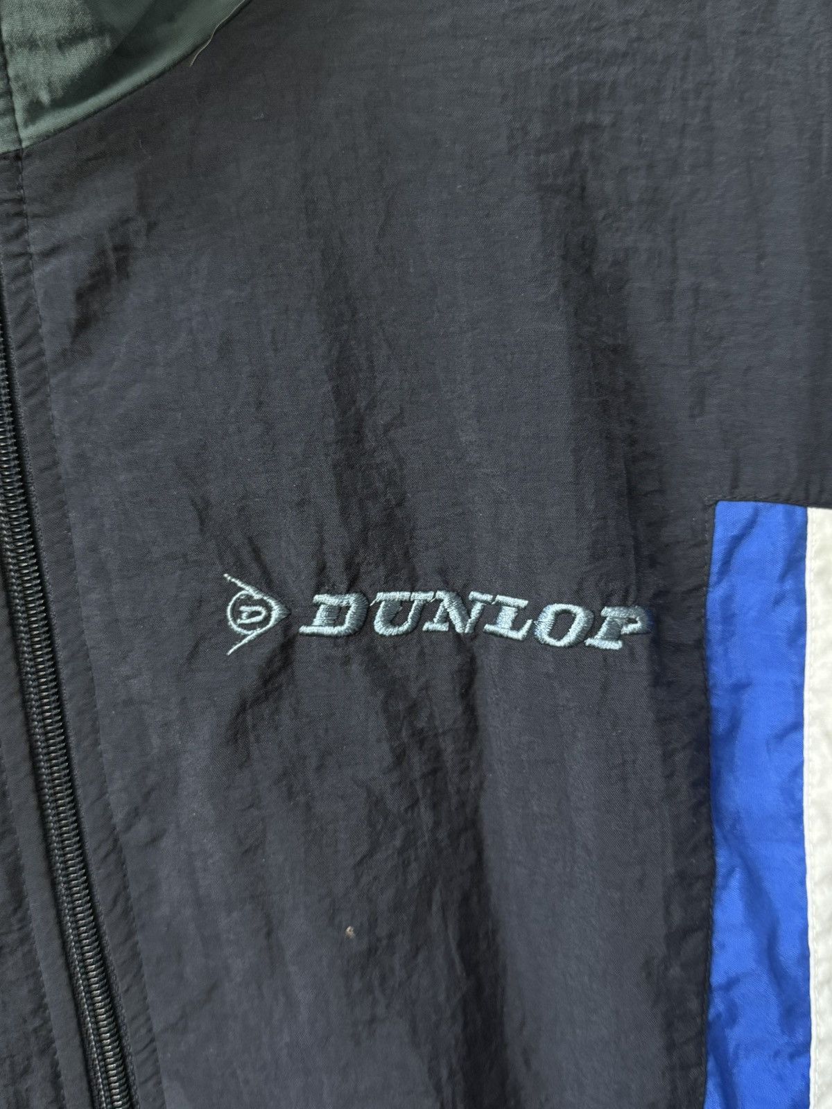 Dunlop 90s Vintage Dunlop Sport Jacket Windbreaker Blue Grey Size M Size US M / EU 48-50 / 2 - 6 Thumbnail