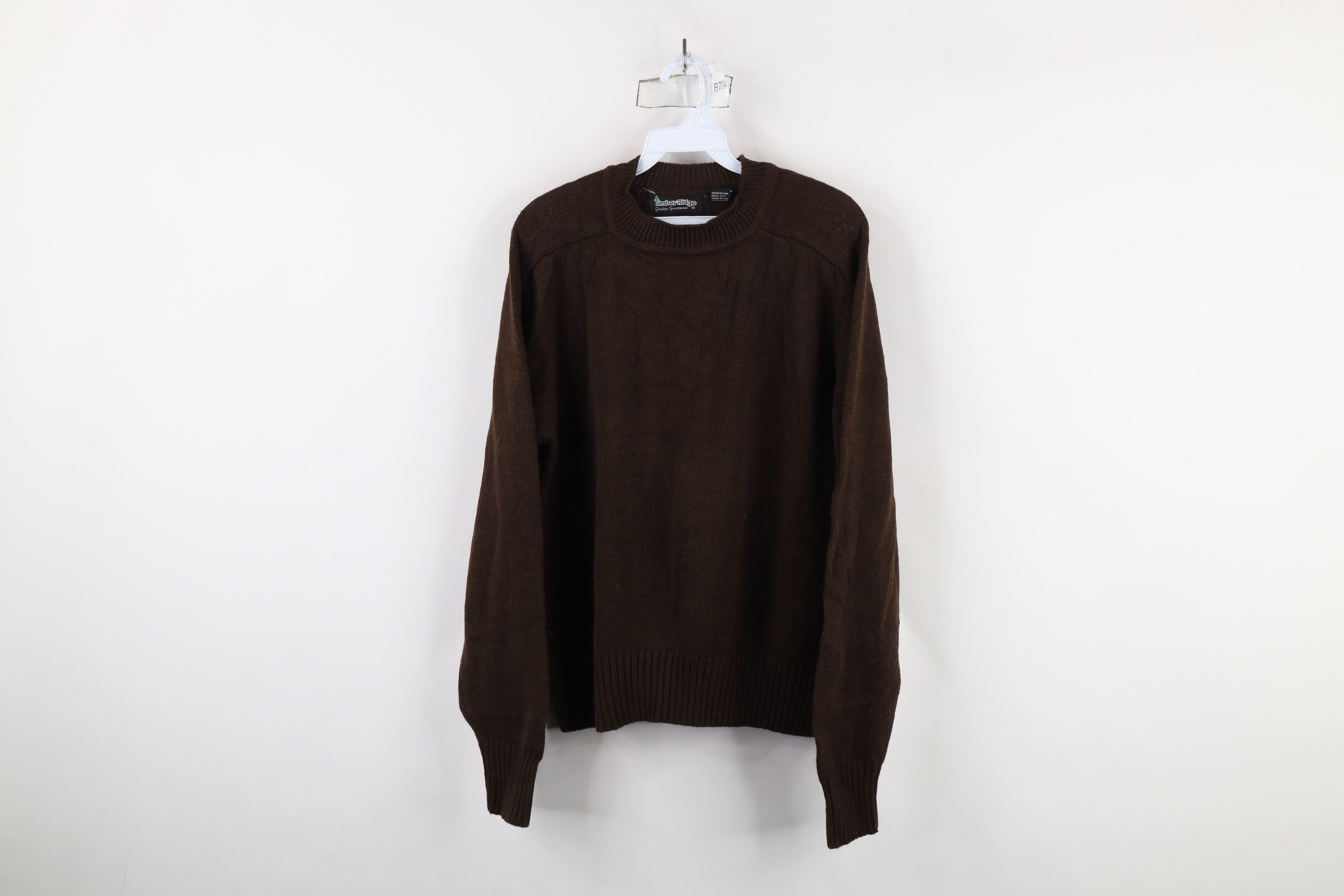 Vintage Vintage 70s Streetwear Blank Thin Knit Sweater Brown Size US M / EU 48-50 / 2 - 1 Thumbnail