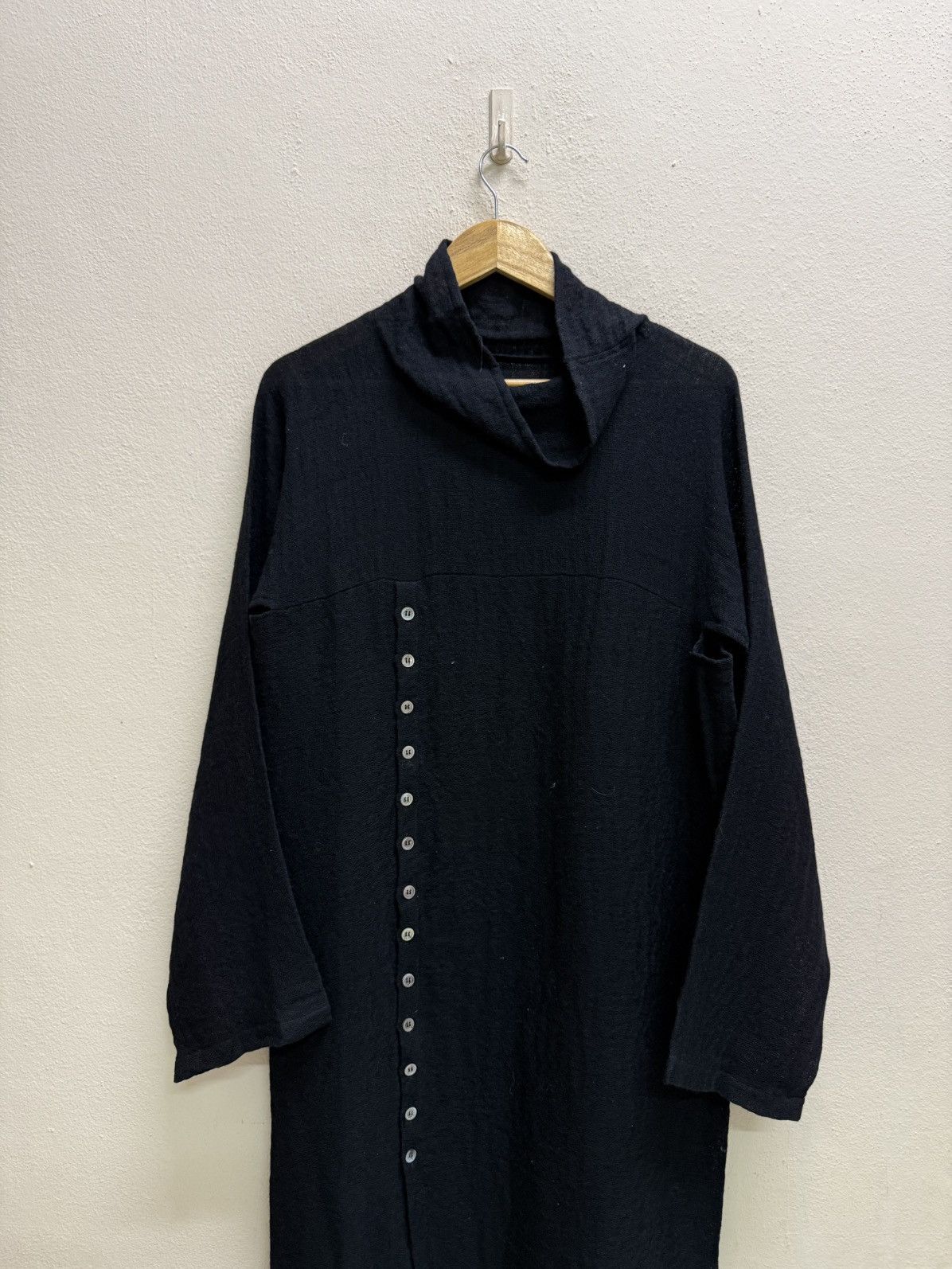 Yohji Yamamoto Y’s Yohji yamamoto Linen Wool Button Up Front Dress Size L / US 10 / IT 46 - 15 Thumbnail