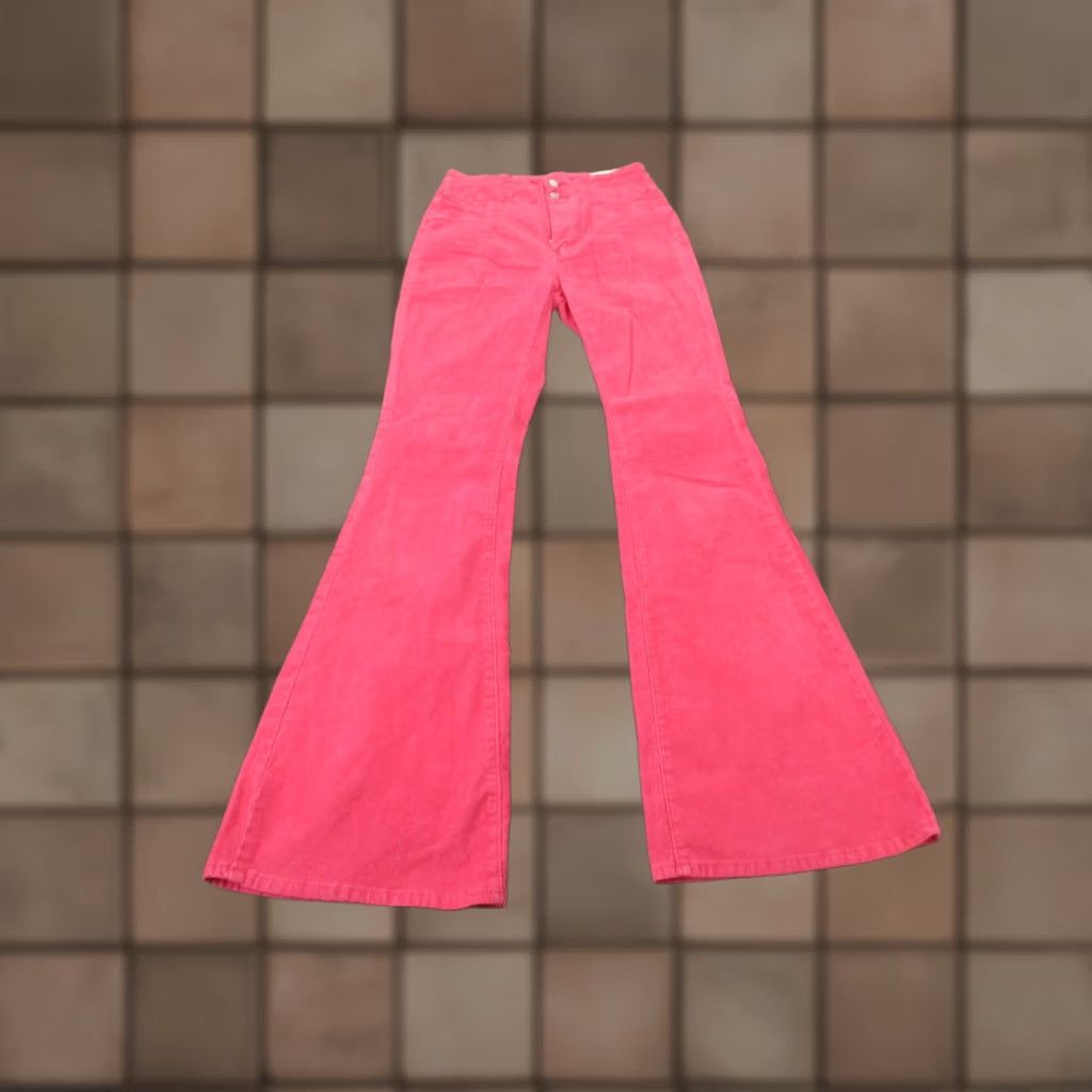 Free People Free People Pants Womens 27 Pink Corduroy High Rise Flared Jayde We The NEW Size 27" / US 4 / IT 40 - 1 Thumbnail