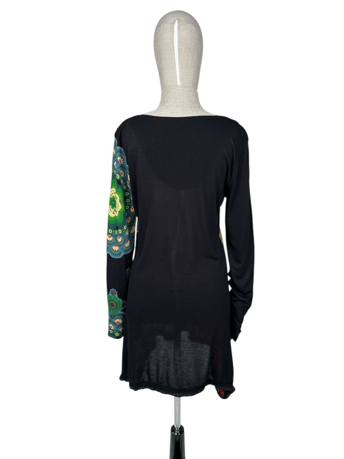 Desigual DESIGUAL Floral Print Long Sleeve Dress 100% Viscose size L Size L / US 10 / IT 46 - 2 Thumbnail