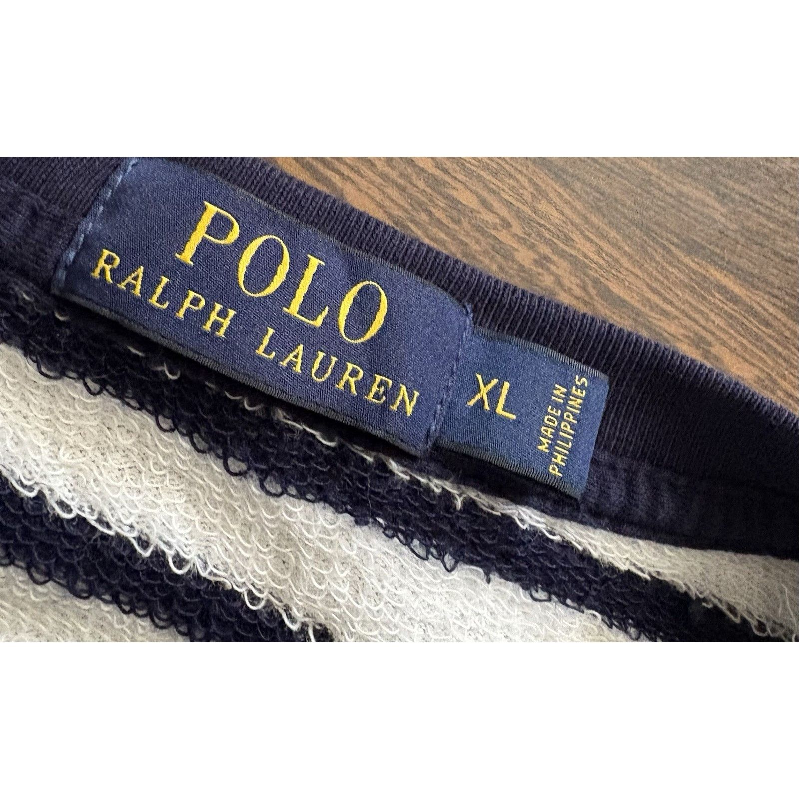 Polo Ralph Lauren Vintage RPL Wte Navy Stripe Cotton Crew Neck Pullover SZ XL Size US XL / EU 56 / 4 - 7 Thumbnail