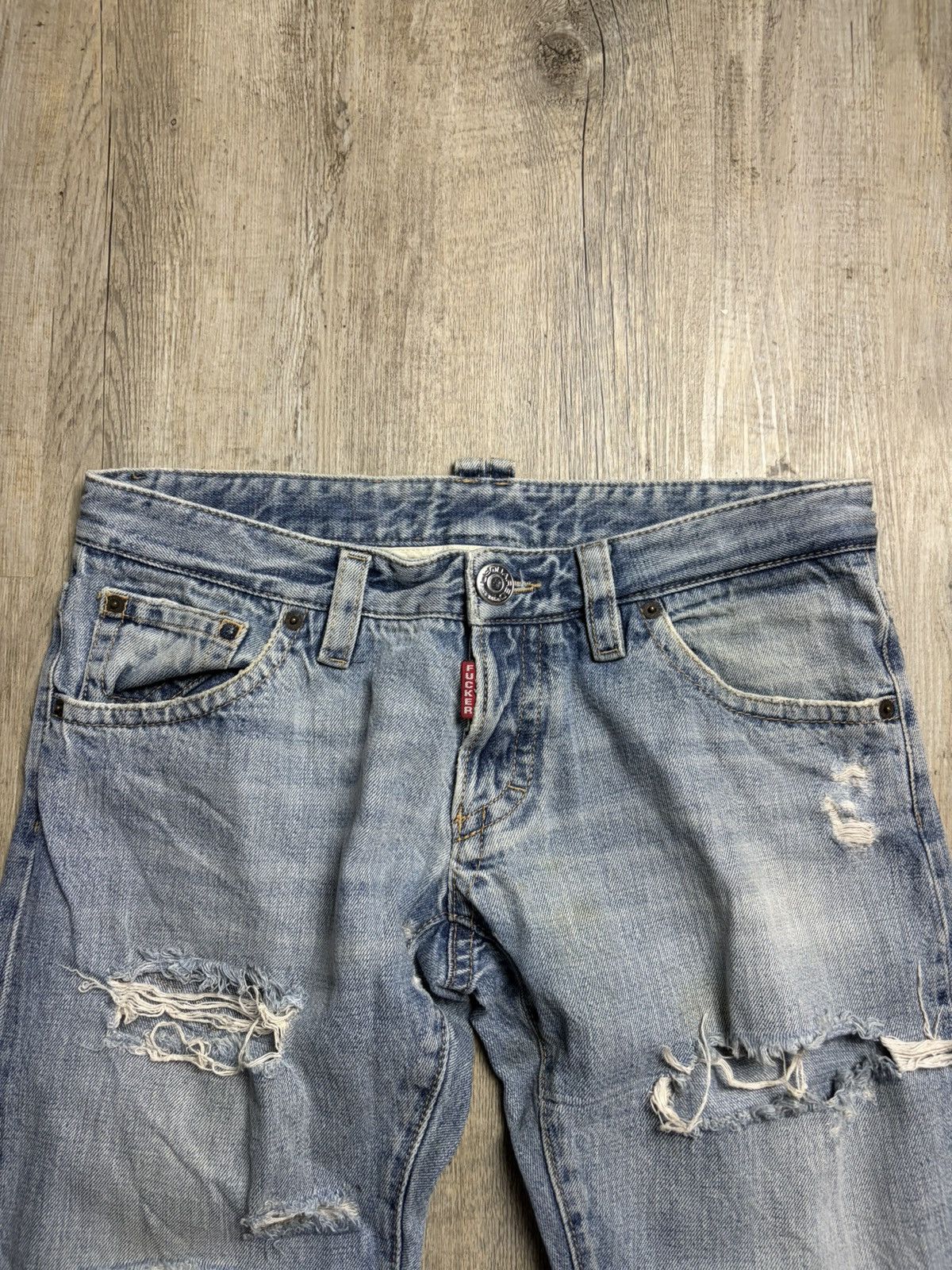 Dsquared2 2005 DSquared2 Fucker Baggy distressed Denim Jeans Italy Size US 30 / EU 46 - 4 Thumbnail
