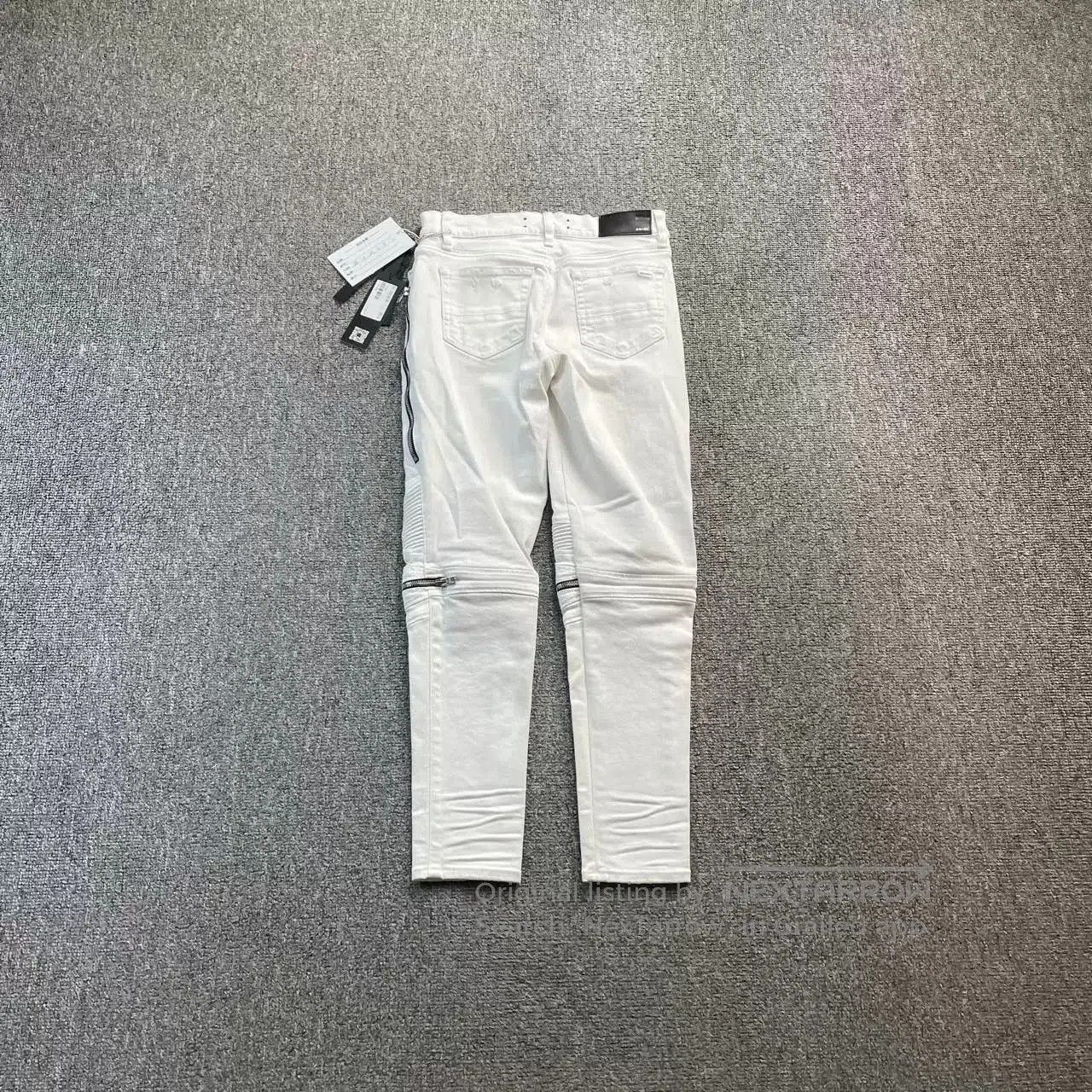 Amiri AMIRI White Zipper Jeans. Size 26" / US 2 / IT 38 - 4 Thumbnail