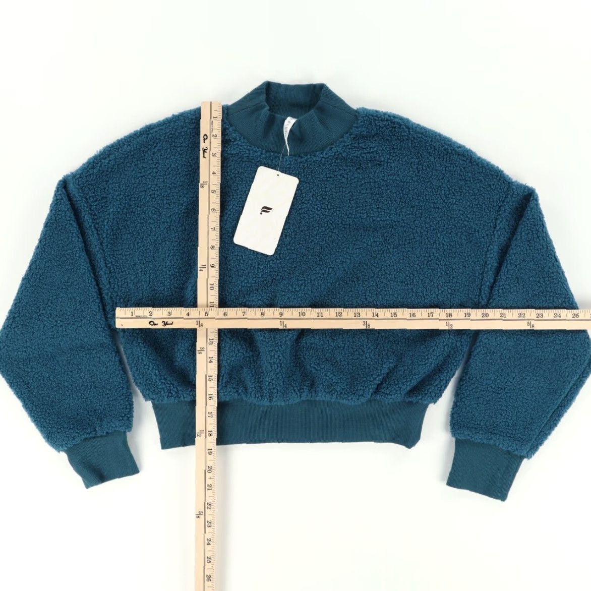 Fabletics Fabletics Malia Polar Fleece Pullover Sweatshirt Teal Women's XS Shirt Size XS / US 0-2 / IT 36-38 - 3 Thumbnail