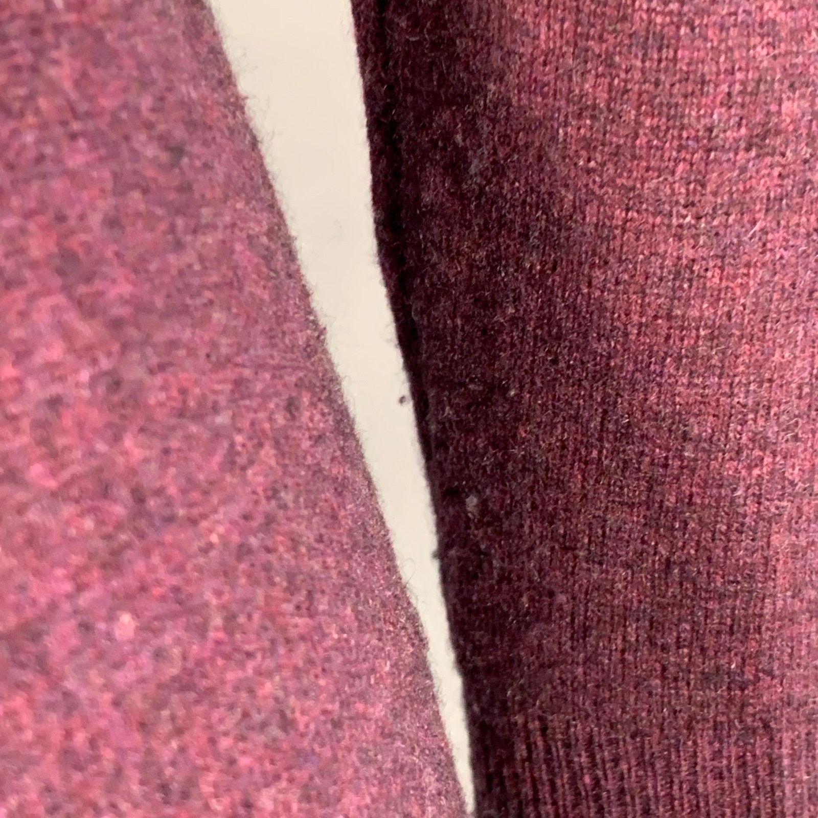 Other FORTE Maroon Melange Cashmere V-Neck Mini Sweater Dress Size XS / US 0-2 / IT 36-38 - 4 Thumbnail