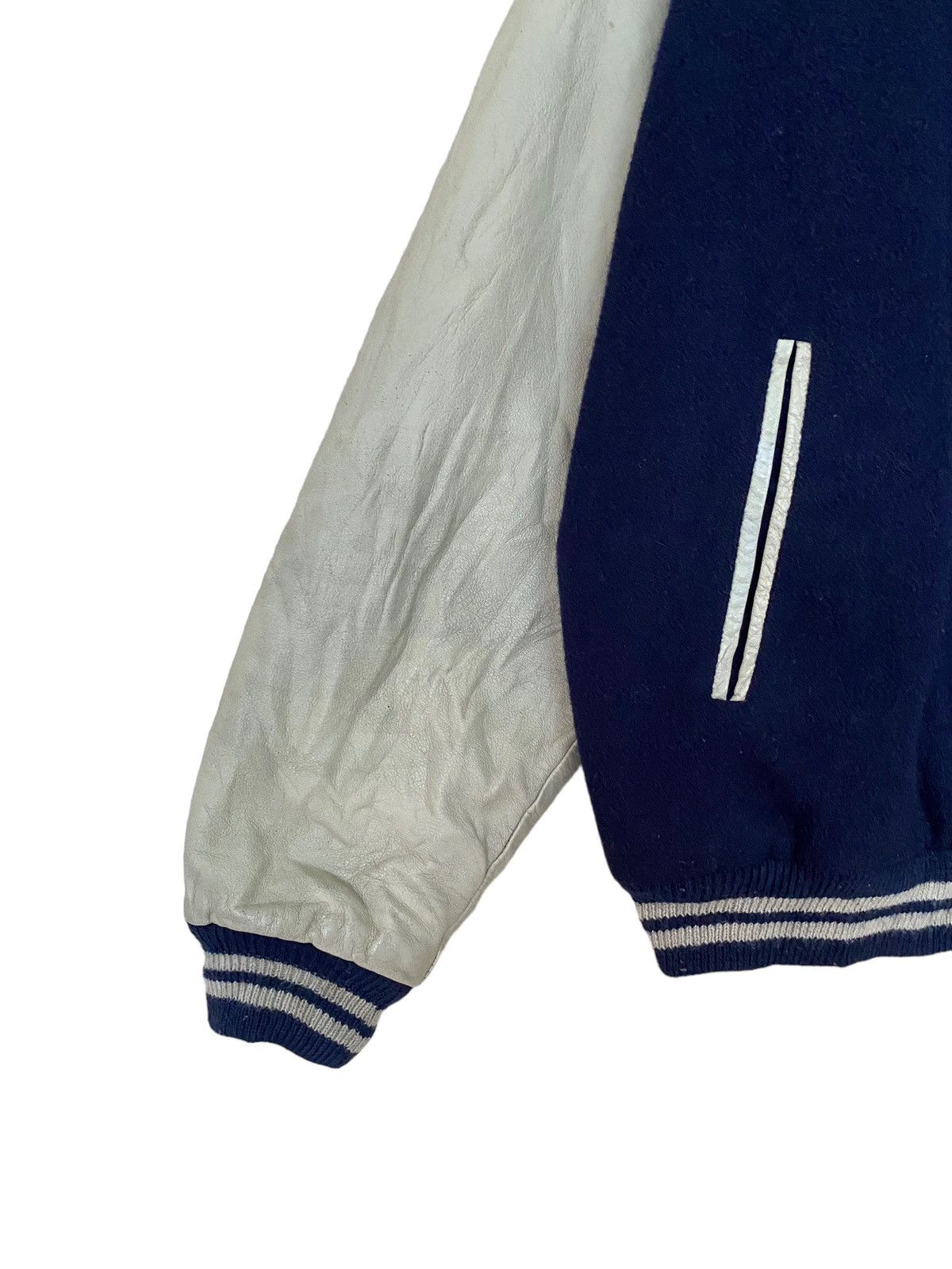 Japanese Brand Vintage Brand Suntory Coffee Wool Leather Varsity 1990s Size US L / EU 52-54 / 3 - 4 Thumbnail