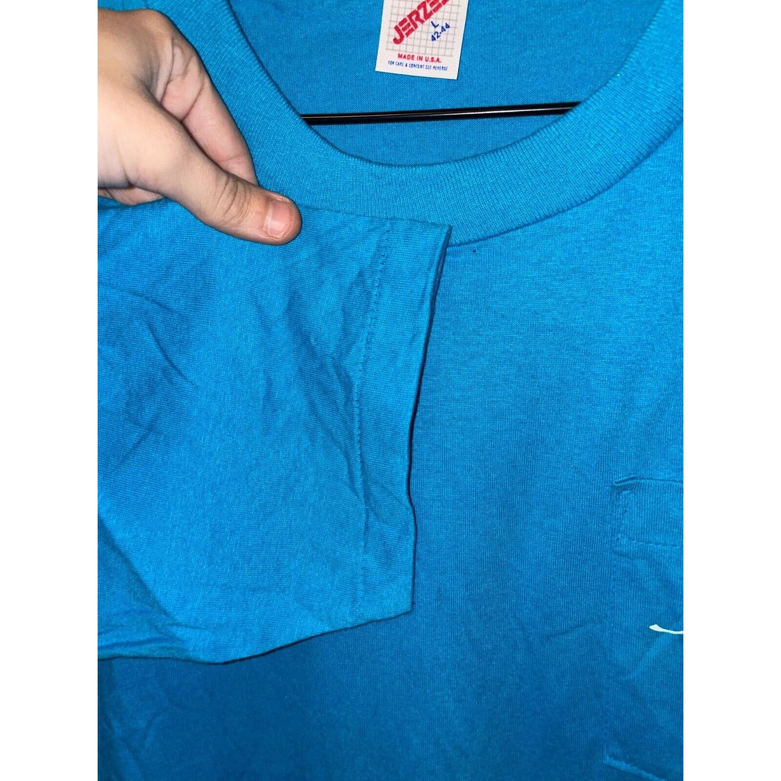 Jerzees Vintage Montana Shirt State Blue Front Pocket Tee VTG 90s L Size US L / EU 52-54 / 3 - 4 Thumbnail
