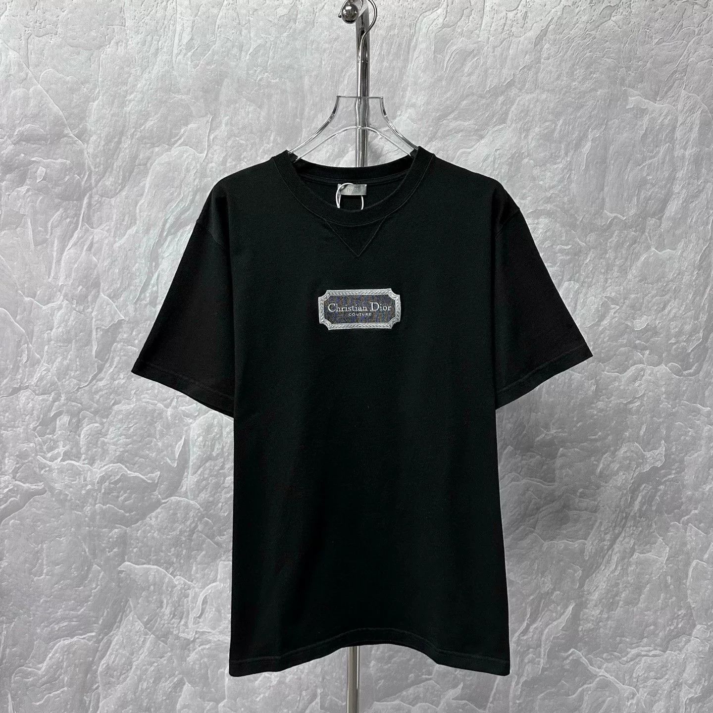 Dior black christian dior embroidered t-shirt xl Size US XL / EU 56 / 4 - 1 Thumbnail