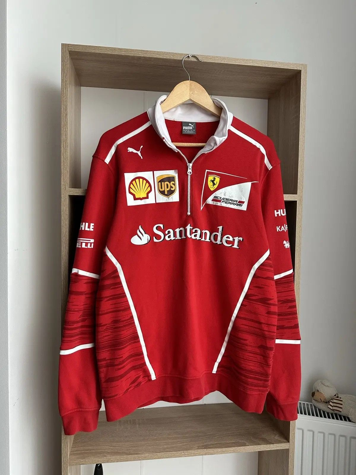 Ferrari × Vintage Vintage Ferrari Racing Rugby Sweatshirt Red Formula Uno Size US L / EU 52-54 / 3 - 2 Thumbnail