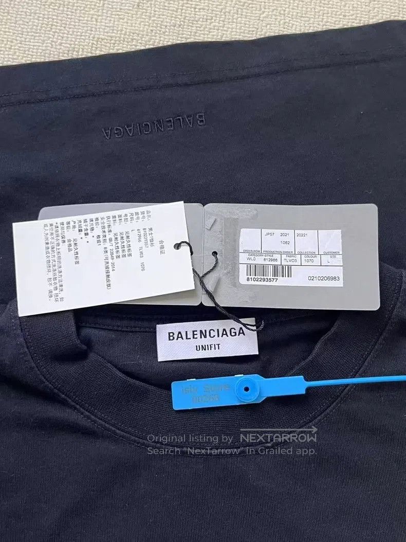 Balenciaga Balenciaga Letter pattern printed round neck short-sleeve Size US L / EU 52-54 / 3 - 4 Thumbnail