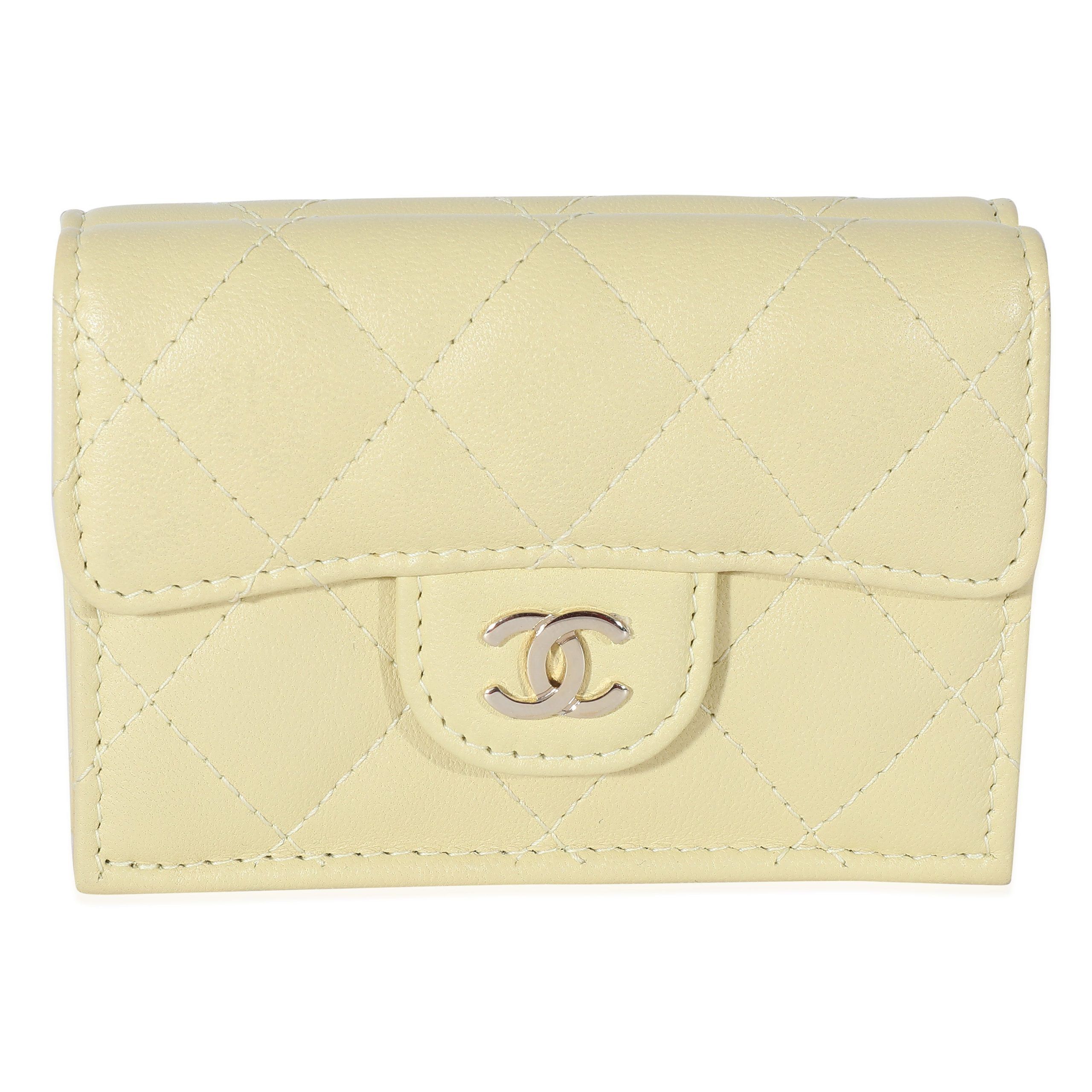 Chanel Chanel Yellow Quilted Lambskin Small Flap Wallet Size ONE SIZE - 1 Preview