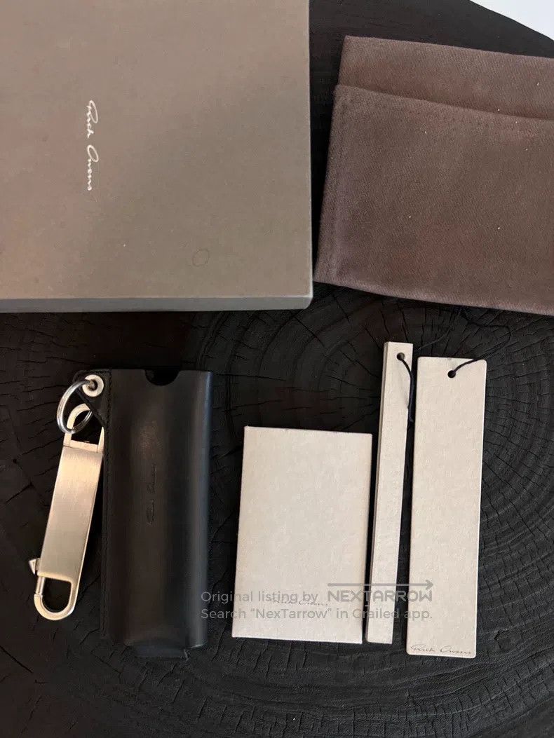 Rick Owens Rick Owens Cowhide lock keychain with large-sized lighter Size ONE SIZE - 4 Thumbnail