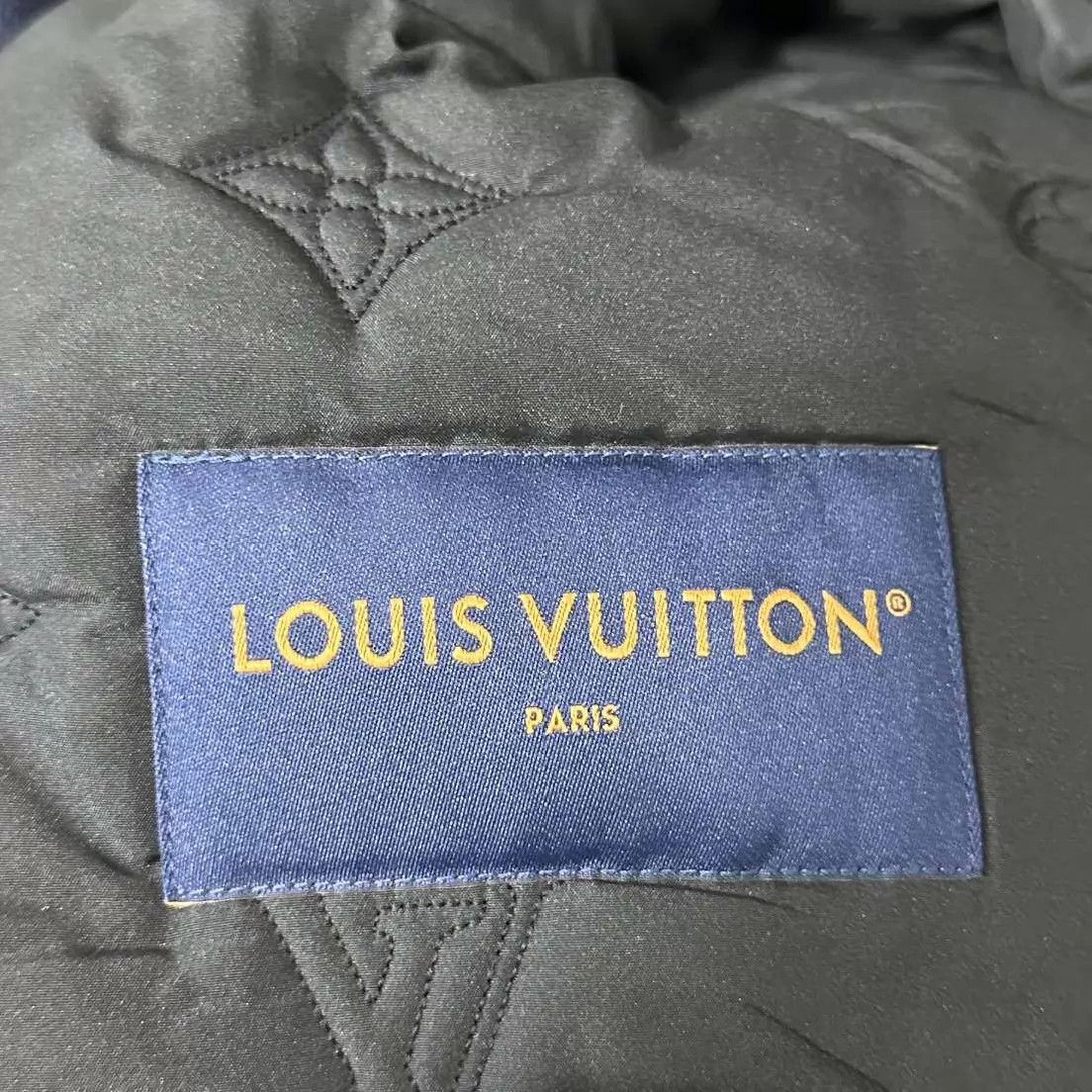 Louis Vuitton LV Black Shearling Collar Denim Puffer Jacket 48 Size US M / EU 48-50 / 2 - 5 Thumbnail