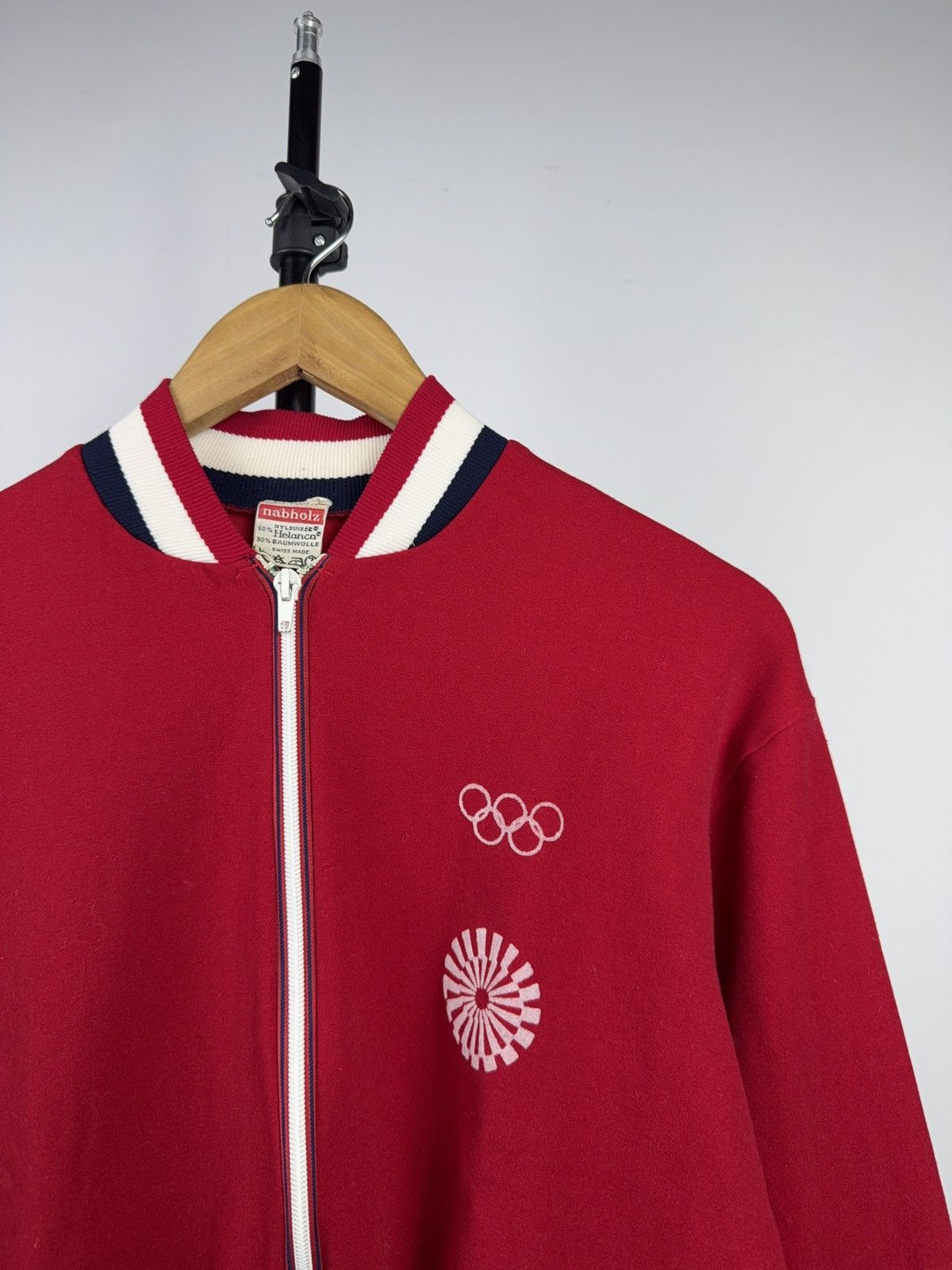 Vintage Vintage 1972 Munich Nabholz Olympic Track Jacket Swiss Made Size US S / EU 44-46 / 1 - 2 Thumbnail