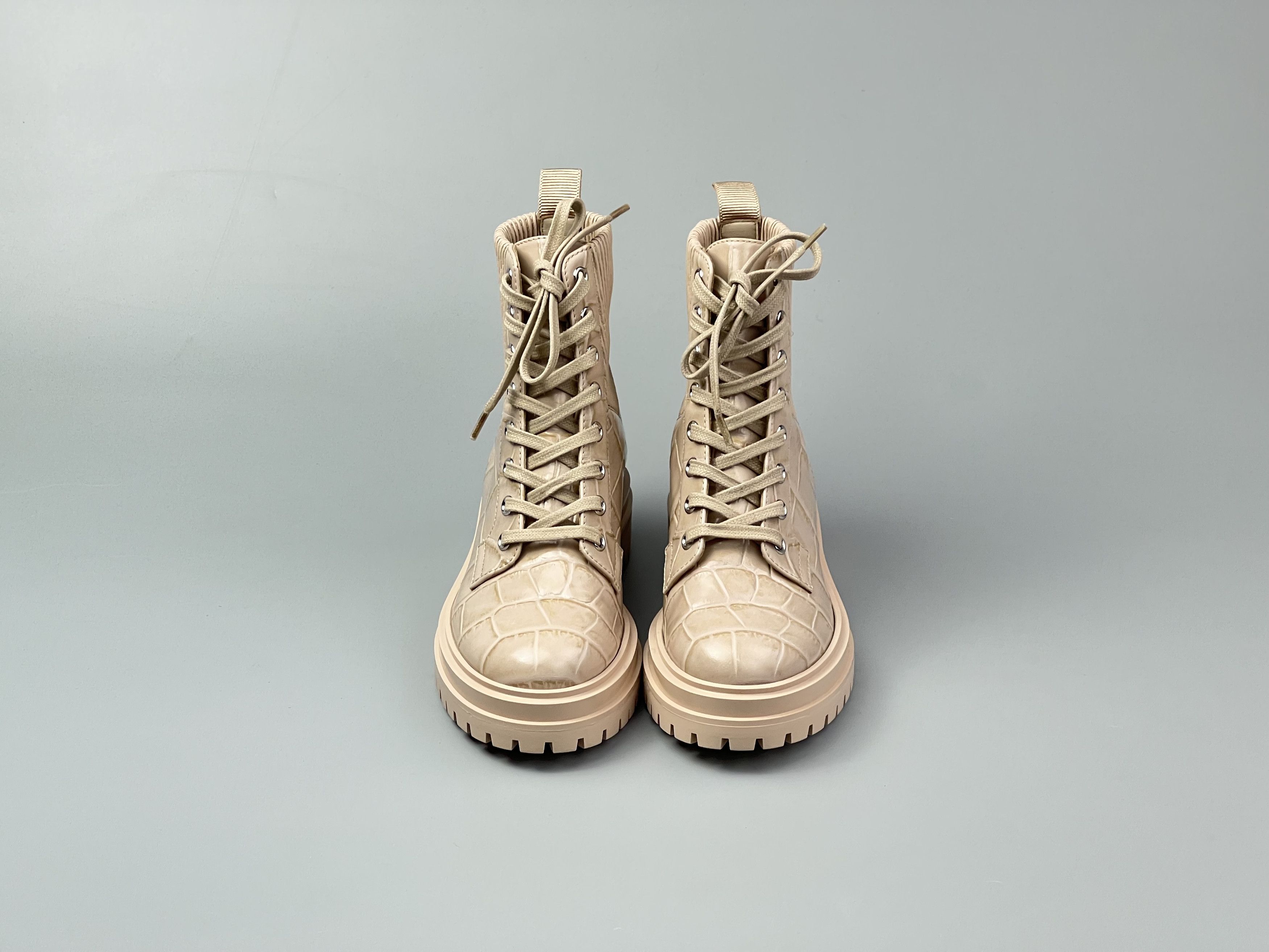 Gianvito Rossi Gianvito Rossi Martis 20 Ribbed Leather Combat Ankle Boots Size US 4 / IT 34 - 5 Thumbnail