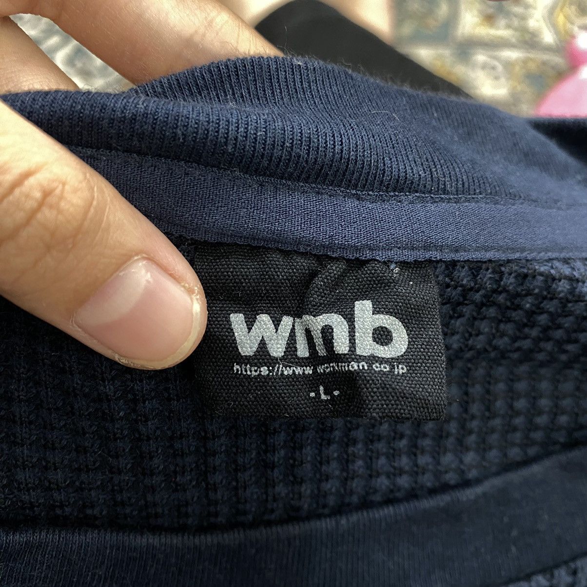 Vintage Vintage WMB Japanese Brand Curdory Navy Sweatshirt Size US L / EU 52-54 / 3 - 3 Thumbnail