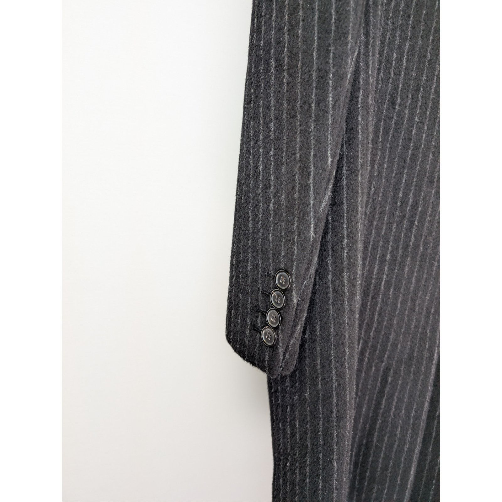 Saint Laurent Paris o1rshd1 Manteau Rayure Relief Stripe Coat Anthracite Chalk Size US M / EU 48-50 / 2 - 14 Thumbnail