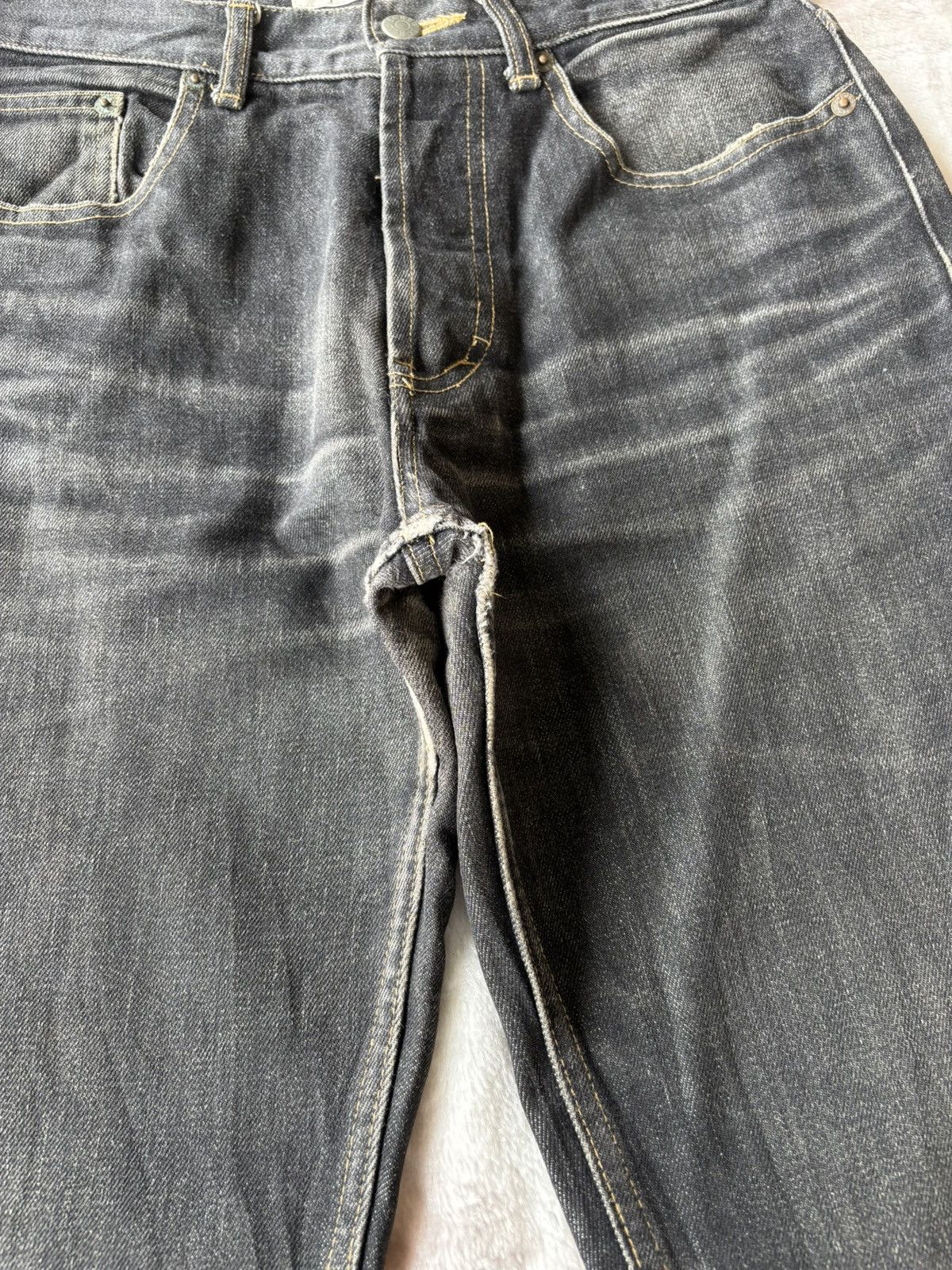 Kapital 🔥VINTAGE CLAWMARK BLACK DENIM J.CREW DISTRESSED DENIM Size US 30 / EU 46 - 12 Thumbnail
