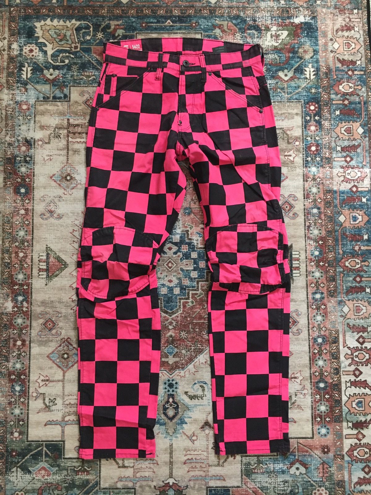 G-Star RAW Elwood Chef Check Printed jeans