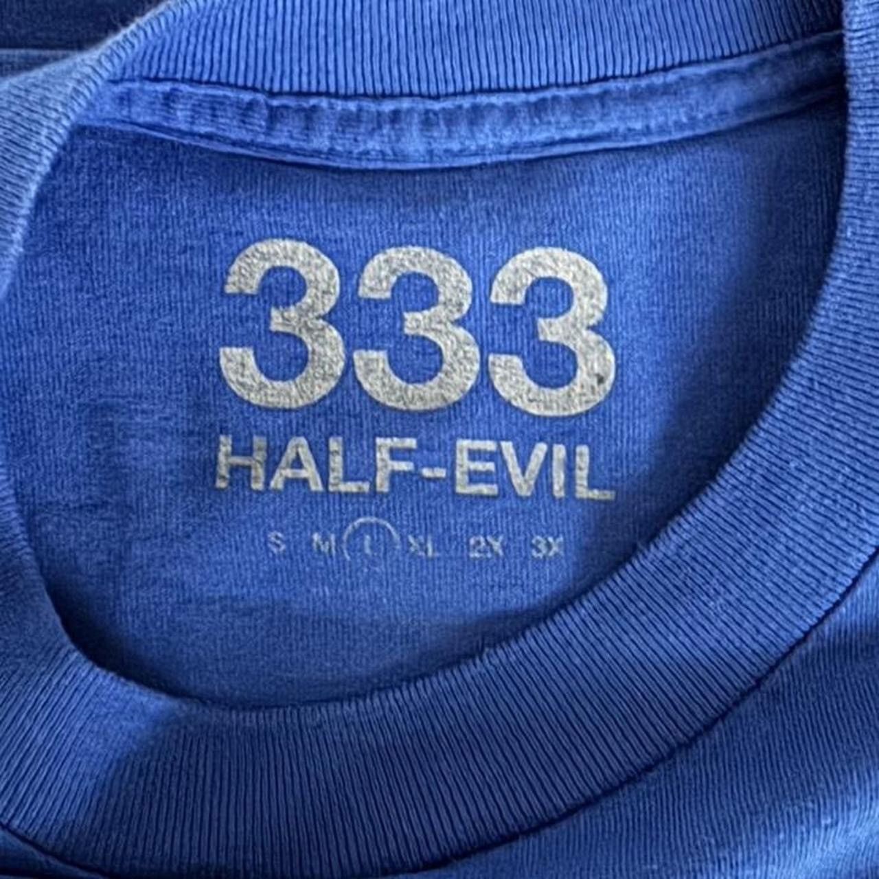 Half Evil Half Evil 333 blue logo tee Size US L / EU 52-54 / 3 - 2 Thumbnail