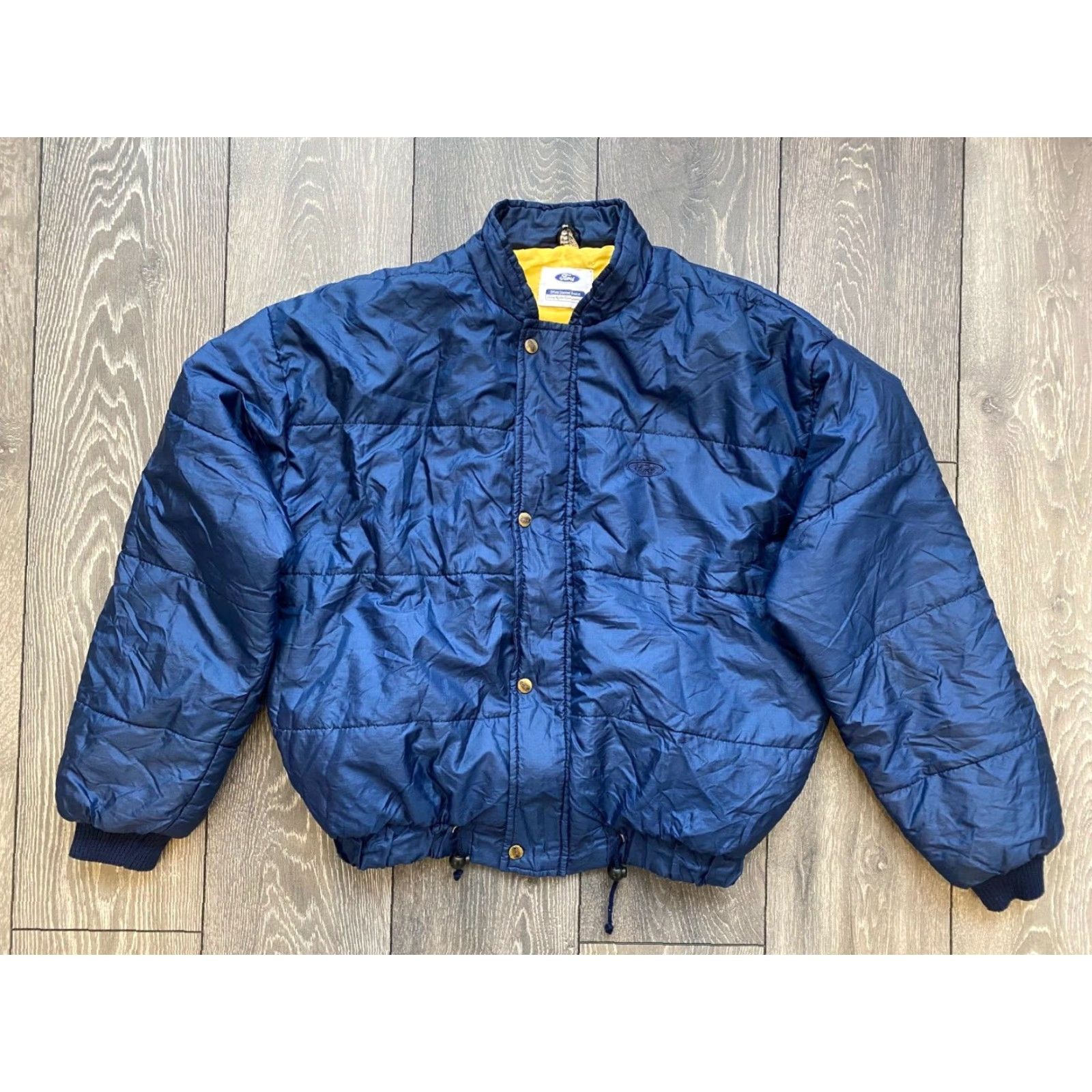 Ford FORD Jacket Bomber Nylon Zip Blue Men’s M Vintage 70's 80's Retro 80s Flap Buttoms? Size US M / EU 48-50 / 2 - 2 Thumbnail