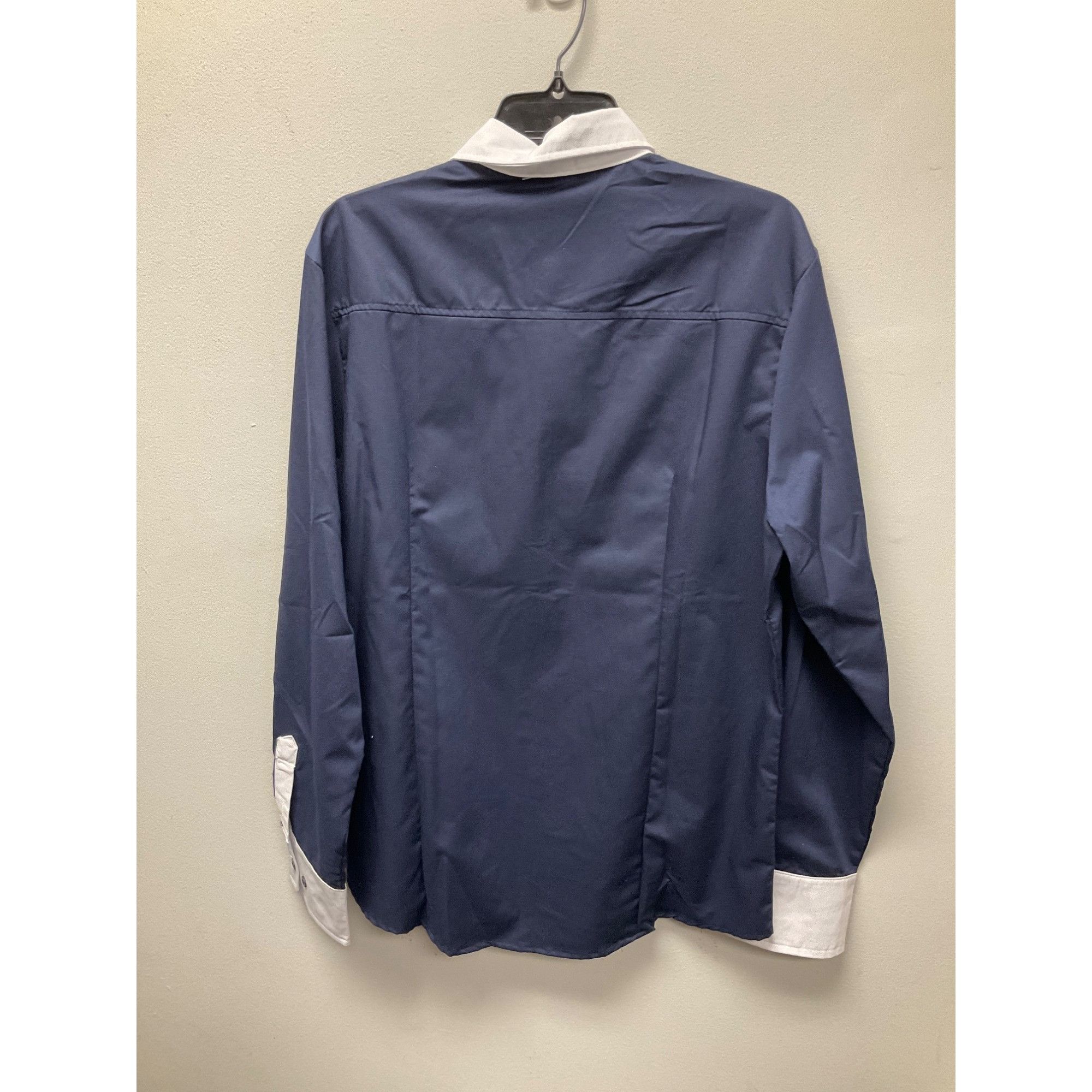 Other Allegra K Mens Navy & White Button-Down Shirt Size Large (42 Size US L / EU 52-54 / 3 - 4 Thumbnail