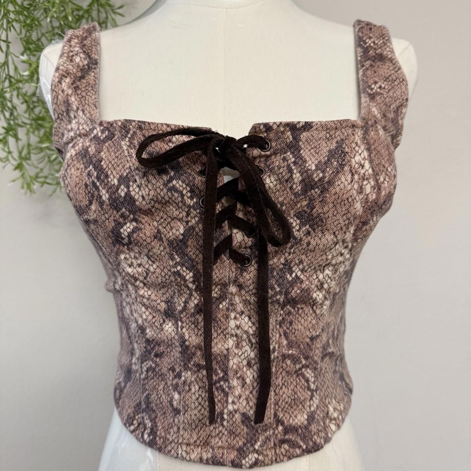 Designer Shyanne Country Snake Print corset xs Size ONE SIZE - 1 Thumbnail