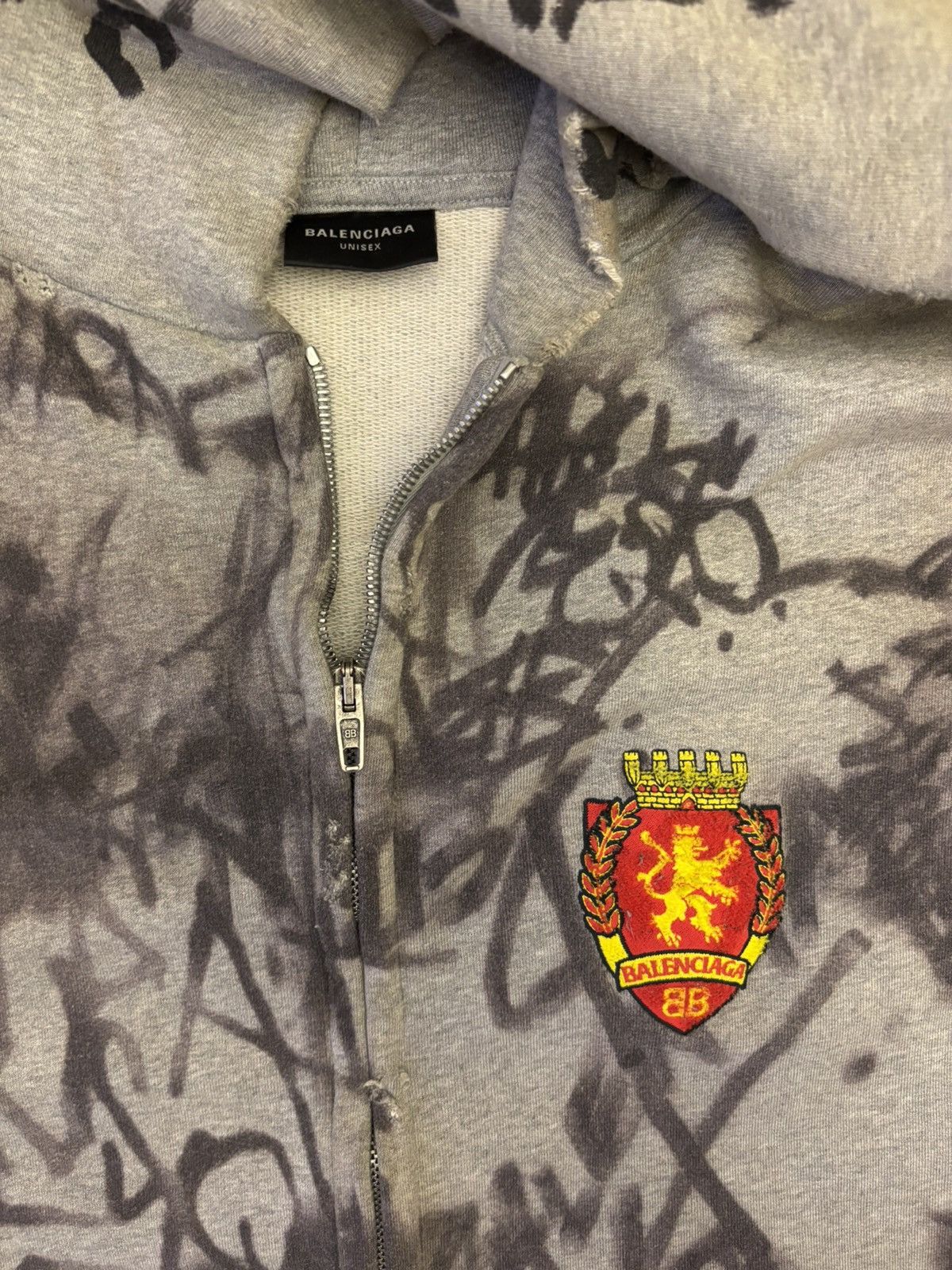 Balenciaga Balenciaga Skater Graffiti Jacket (grey) Size US XXL / EU 58 / 5 - 2 Thumbnail