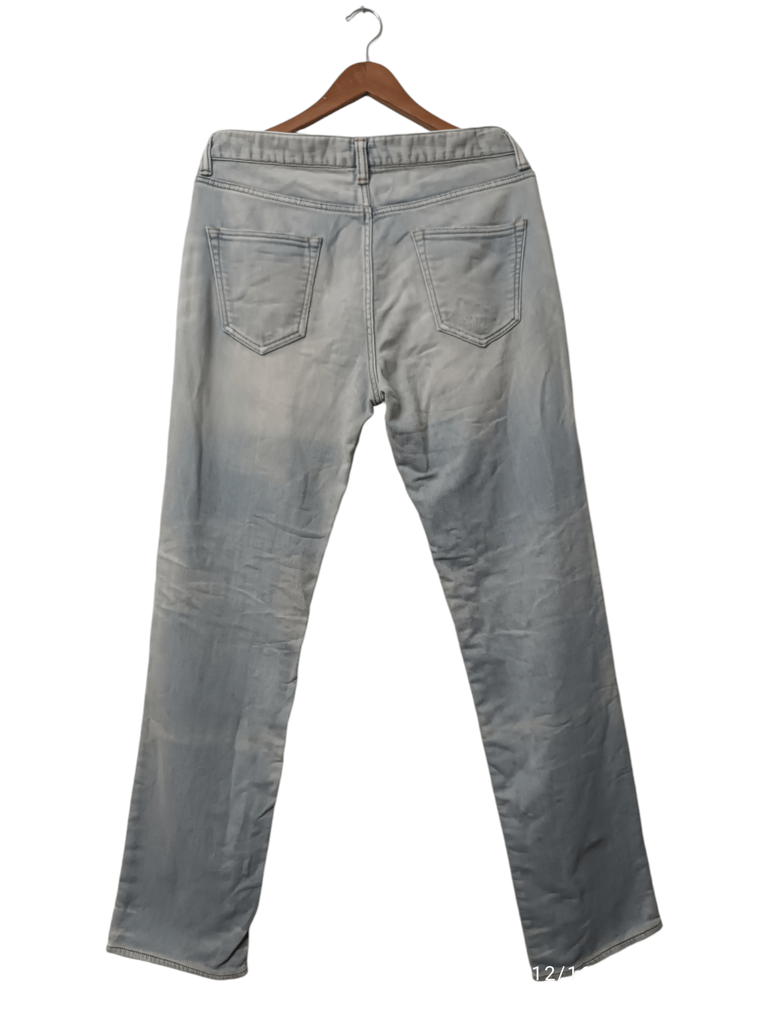 Japanese Brand Junhashimoto slight distressing light wash Size US 36 / EU 52 - 2 Thumbnail